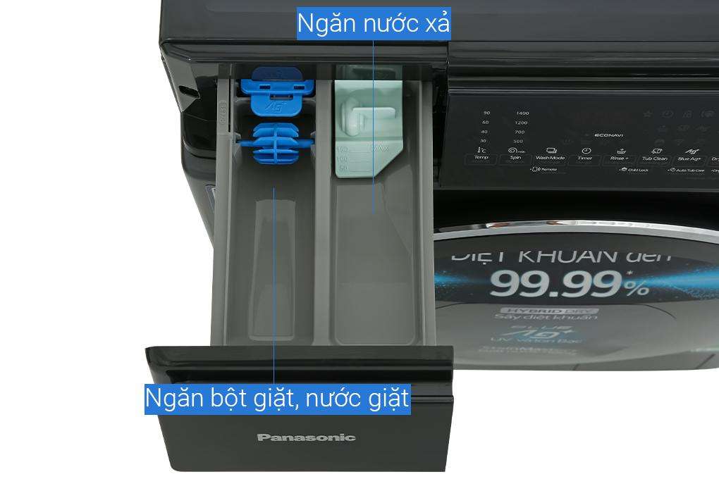 Máy giặt sấy Panasonic Inverter 9kg/6kg NA-S96FC1LVT - Chính hãng