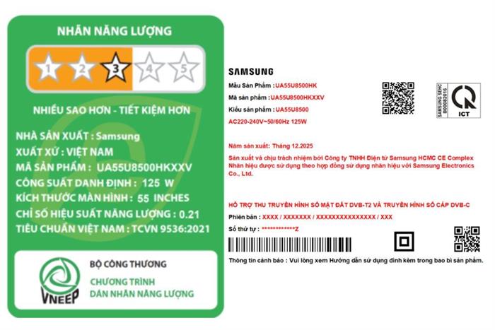 Smart Tivi Samsung AI 4K 55 inch 55U8500H Crystal UHD [ UA55U8500HKXXV ]