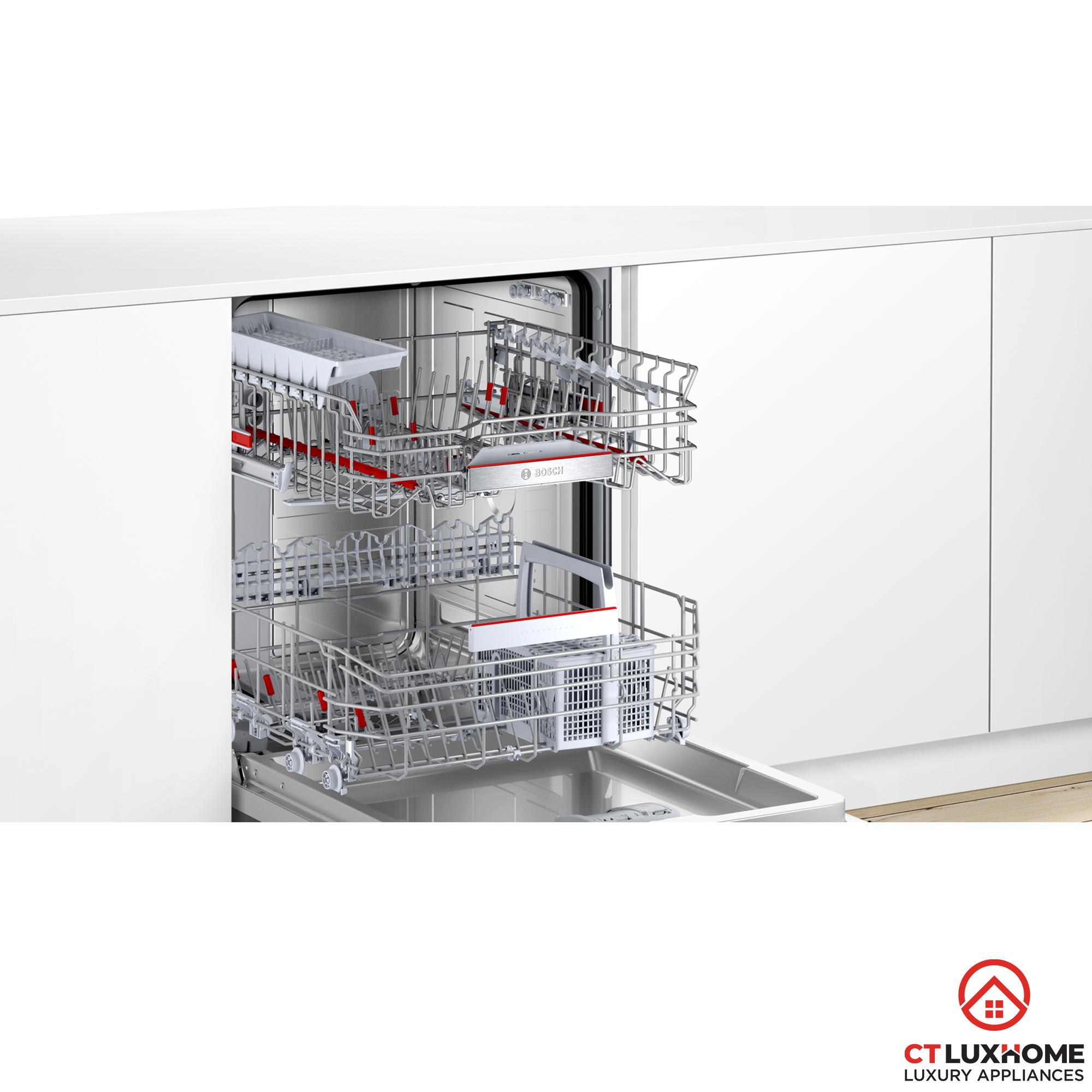 MÁY RỬA BÁT BÁN ÂM BOSCH SMI4EBS01D SERIE 4 13 BỘ