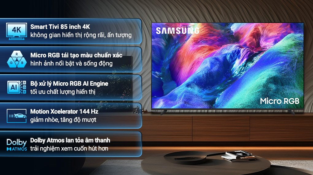 Tivi Micro RGB Samsung AI 4K 85 inch MRA85R85HA