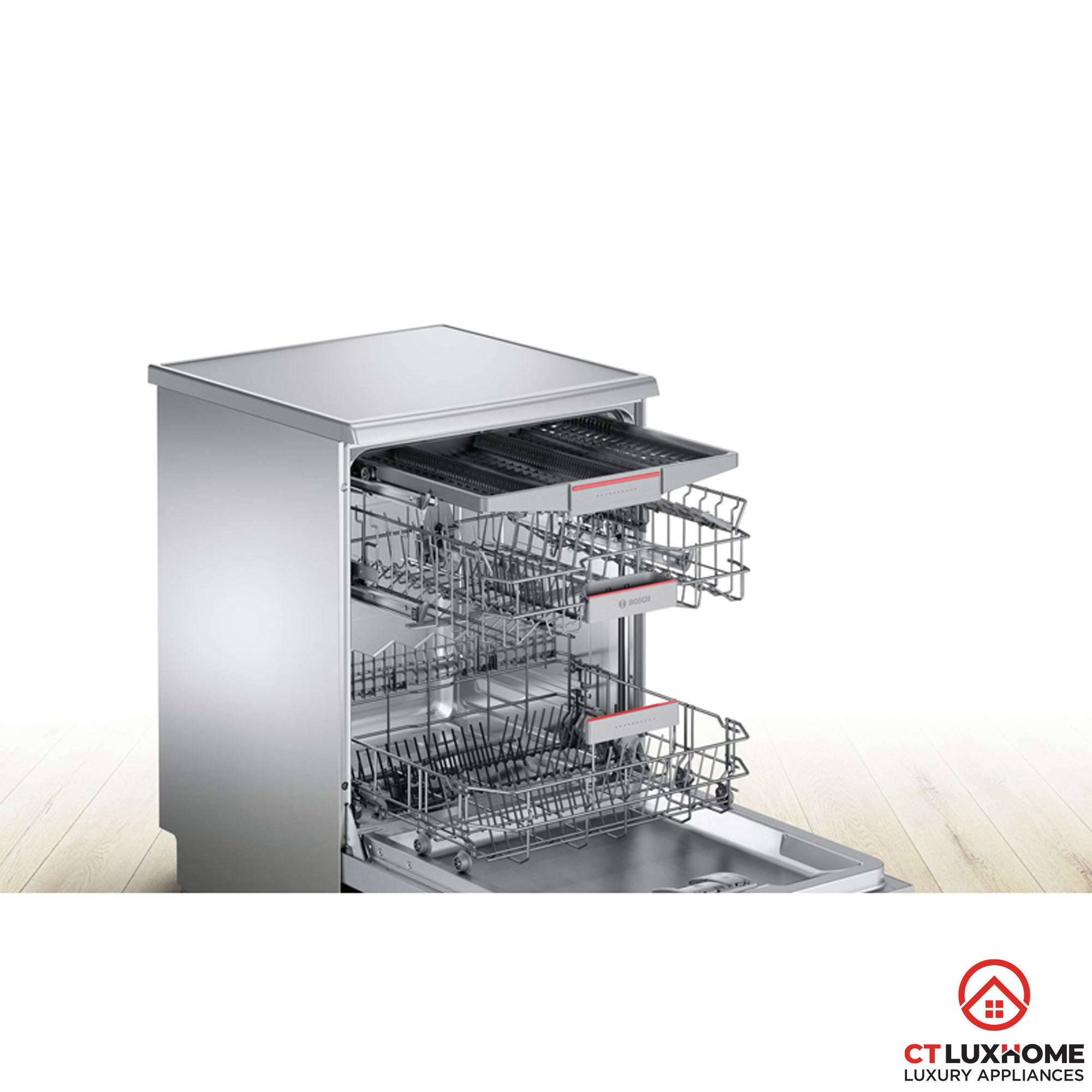 MÁY RỬA BÁT BOSCH ĐỘC LẬP SMS46MI07E SERIE 4 14 BỘ