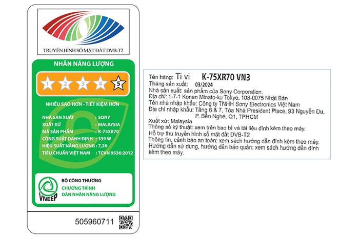 Google Tivi QLED Mini LED Sony 4K 75 inch K-75XR70