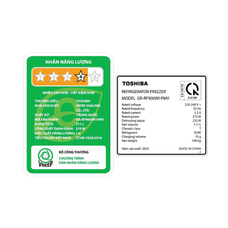 Tủ lạnh Toshiba Inverter 711 lít Multi Door GR-RF900WI-PMV(06)-MG