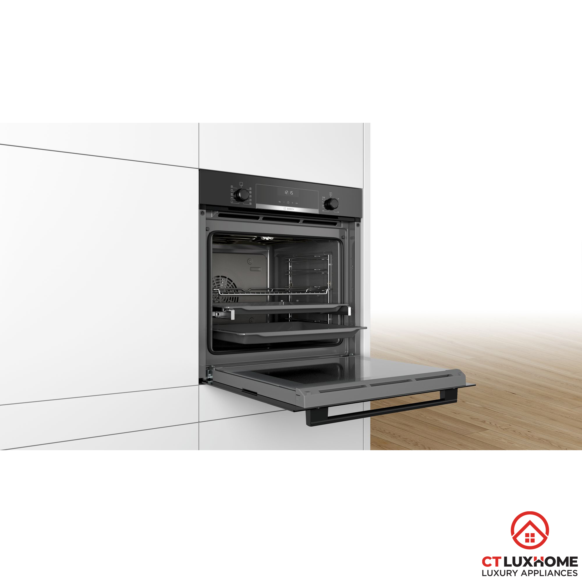 LÒ NƯỚNG ÂM TỦ BOSCH HBG5370B0 SERIE 6 71 LÍT ECOCLEAN