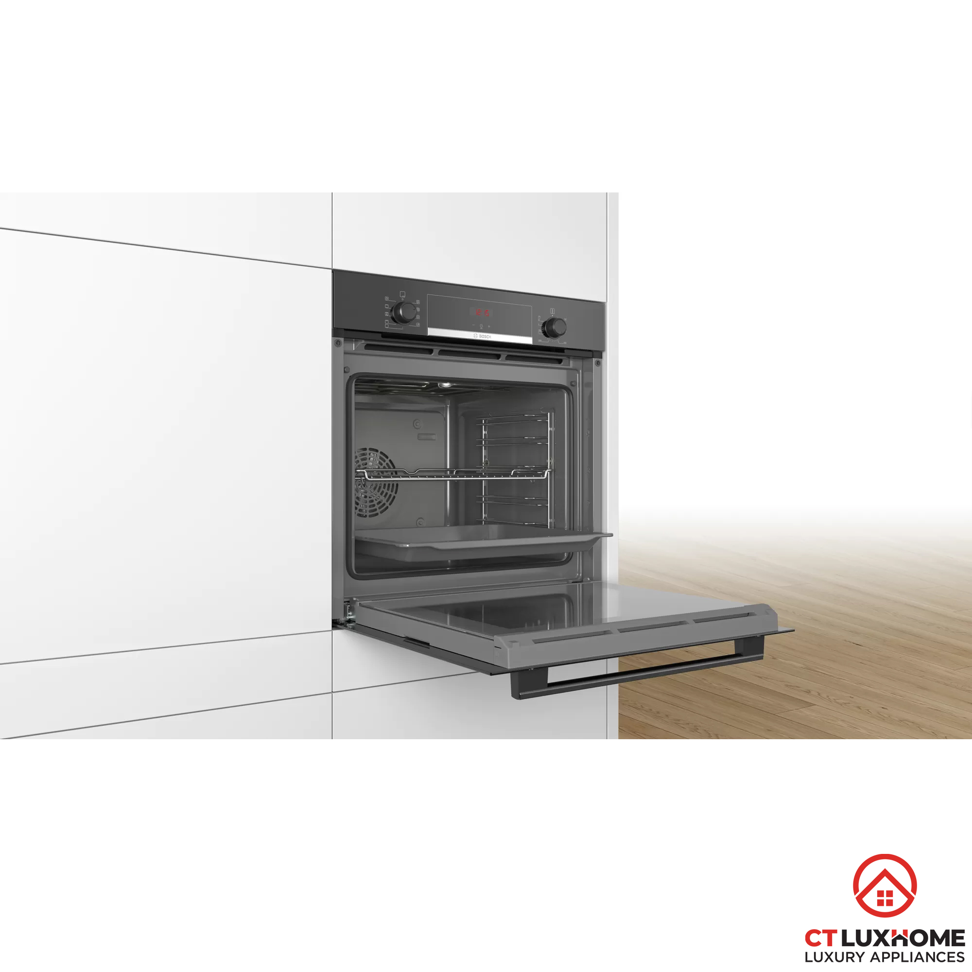 LÒ NƯỚNG ÂM TỦ BOSCH HBS534BB0B SERIE 4 71L ECOCLEAN