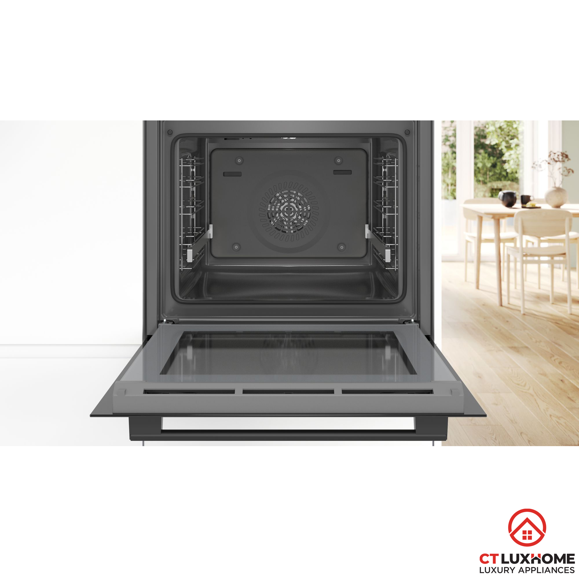 LÒ NƯỚNG ÂM TỦ BOSCH HBG5370B0 SERIE 6 71 LÍT ECOCLEAN