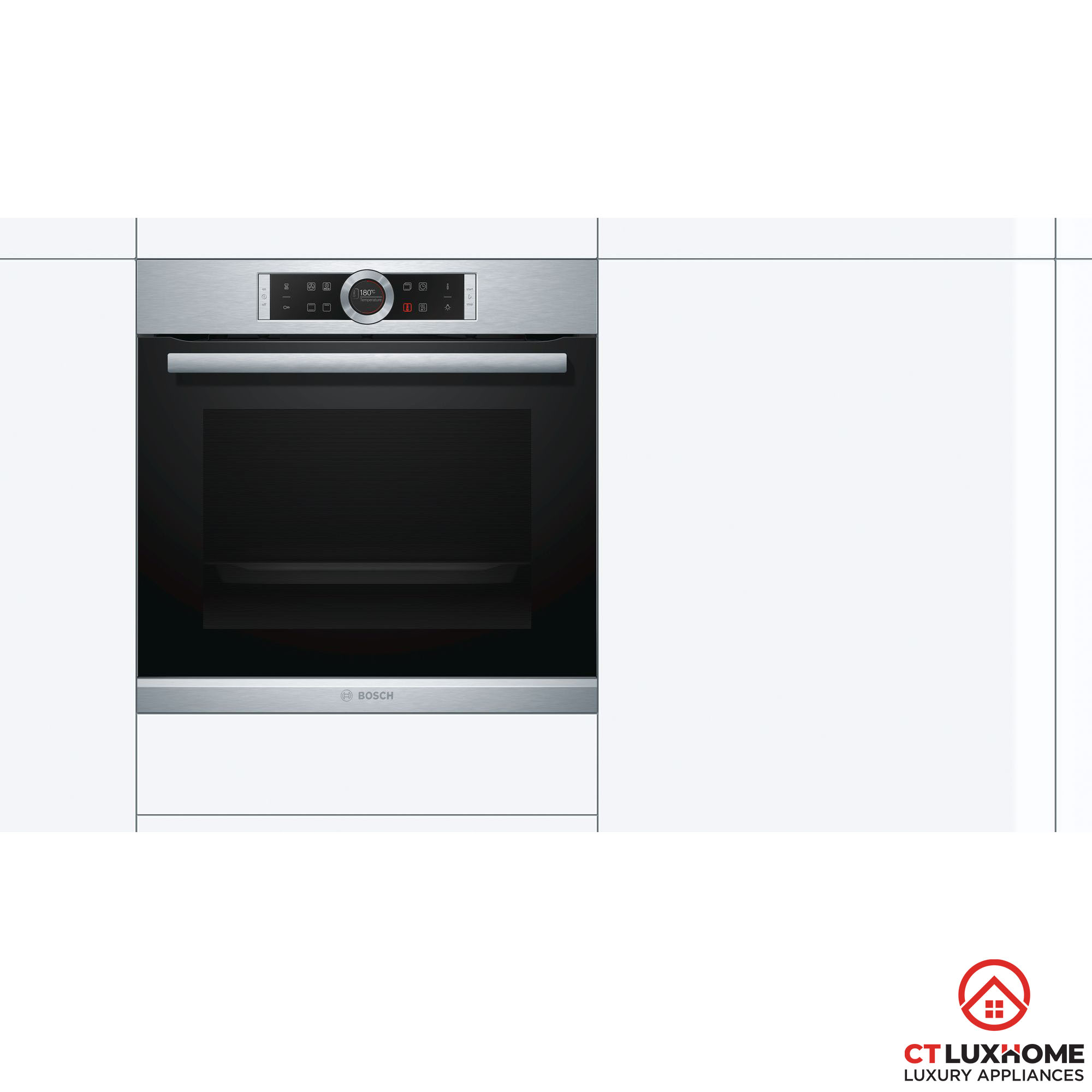 LÒ NƯỚNG ÂM TỦ BOSCH HBG634BS1 SERIE 8 71 LÍT ECOCLEAN