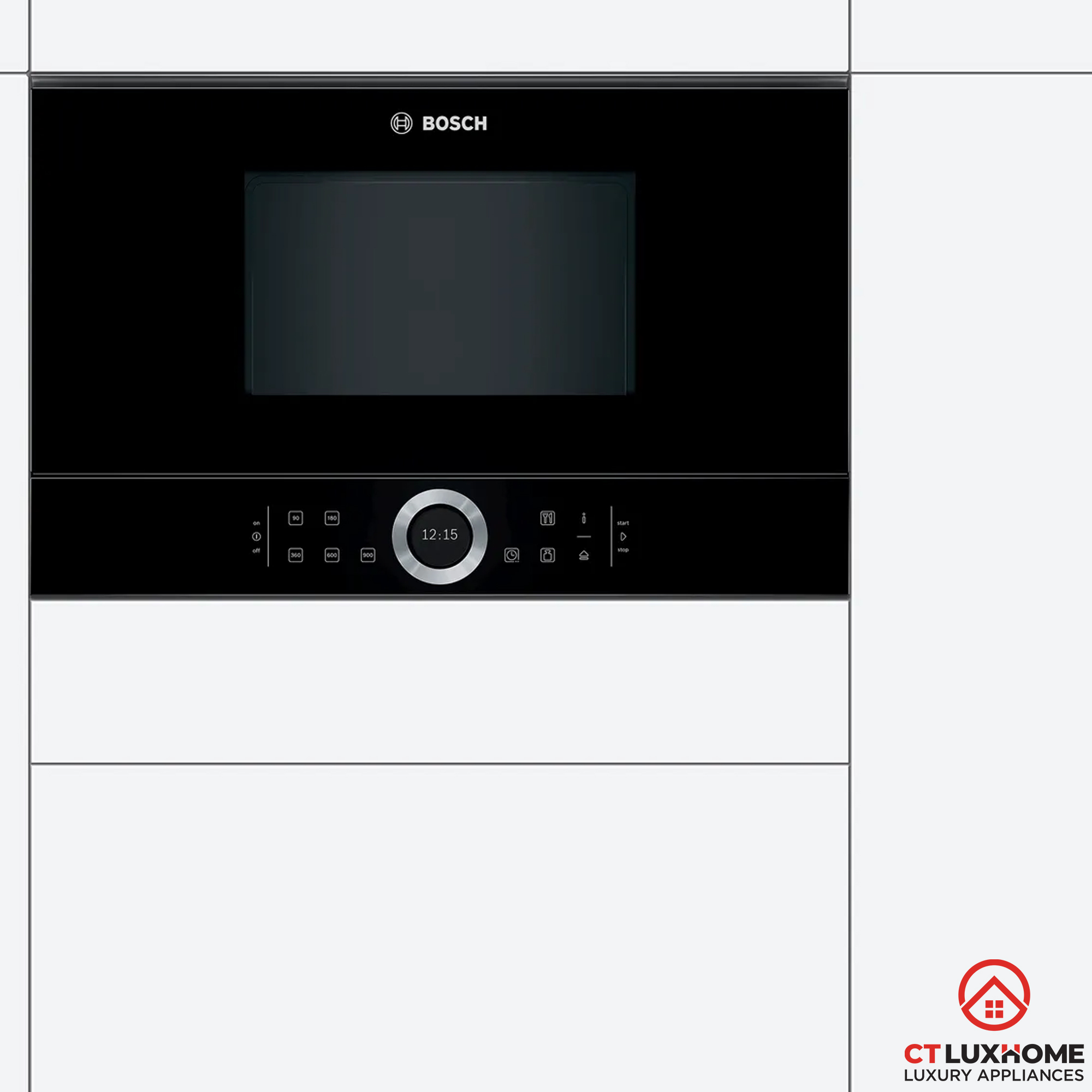 LÒ VI SÓNG ÂM TỦ BOSCH BFL634GB1 SERIE 8 21 LÍT MẶT KÍNH ĐEN