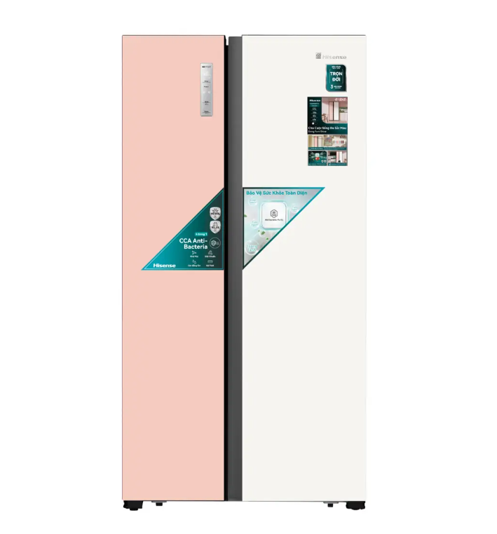 Tủ lạnh Hisense Inverter 519 lít Side By Side RS668N4EW-PU