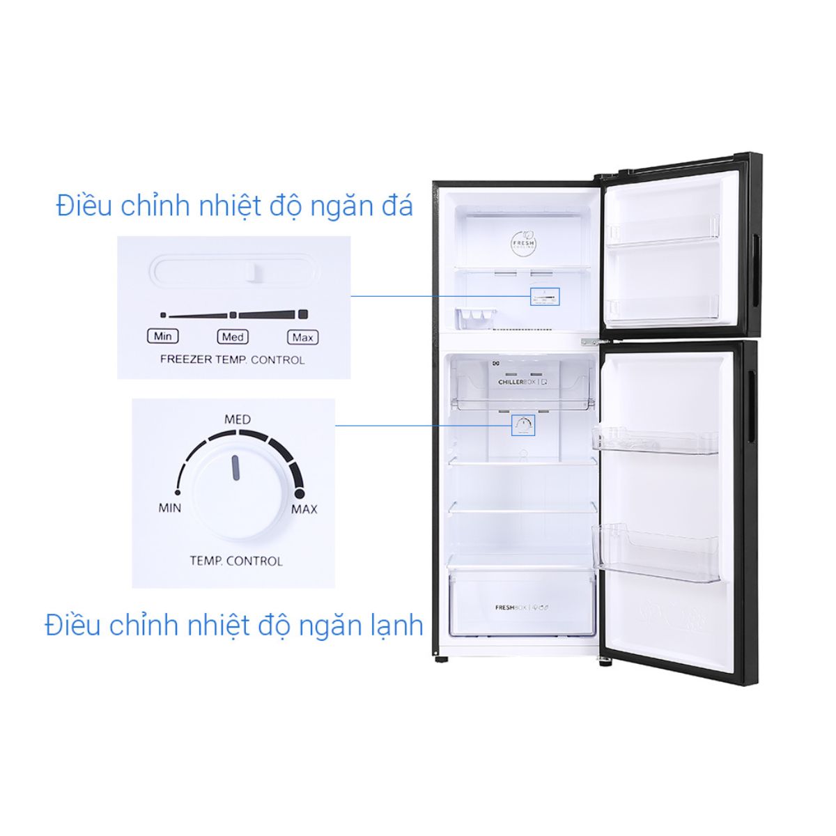 Tủ lạnh Aqua AQR-T238FA(FB) 211 lít Inverter