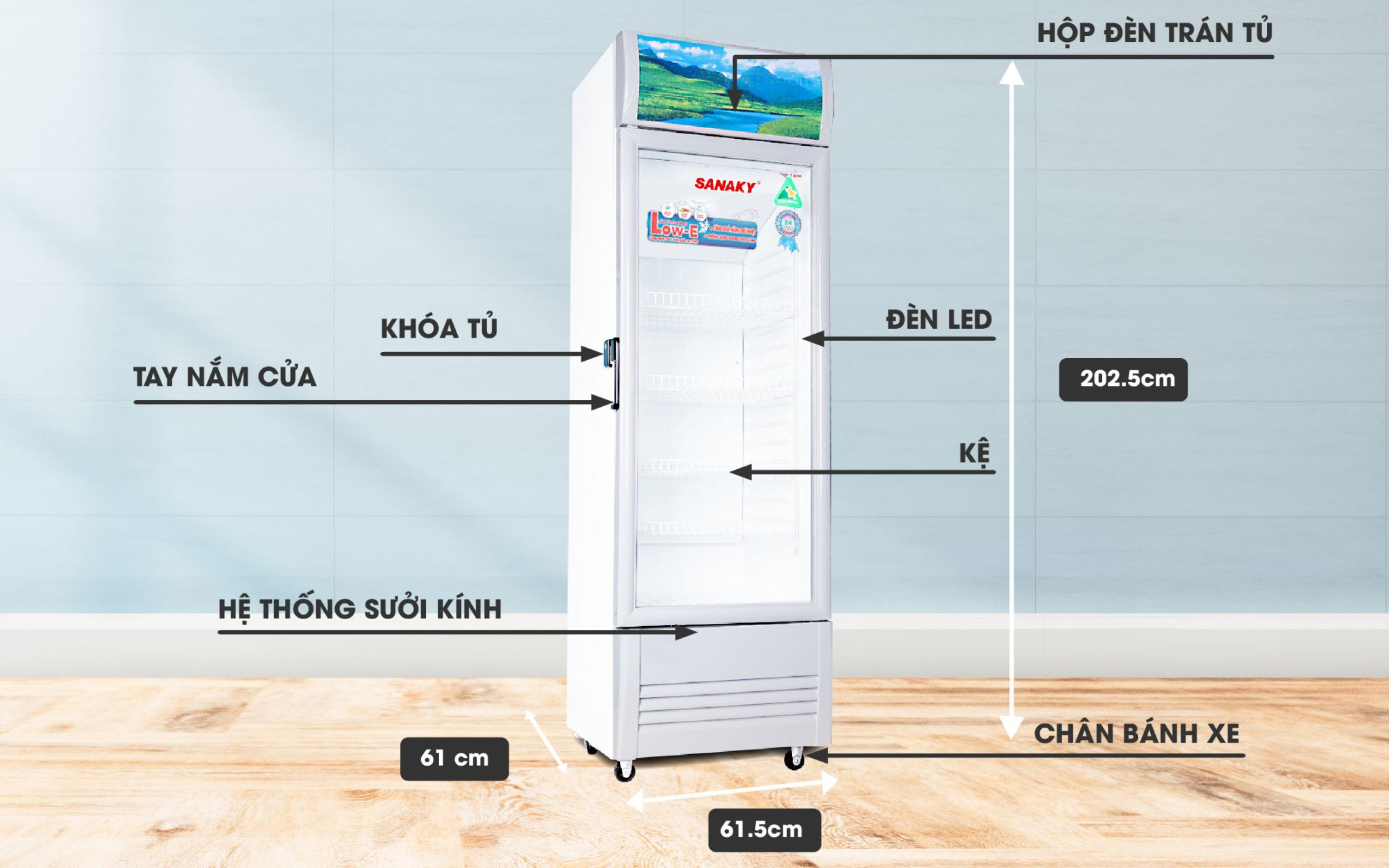 Tủ mát Sanaky VH-408K3L 400 Lít