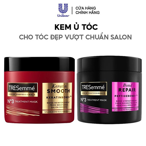 Kem ủ tóc TRESemmé vào nếp mượt mà Keratin Smooth Salon Quality Treatment Mask 180ml