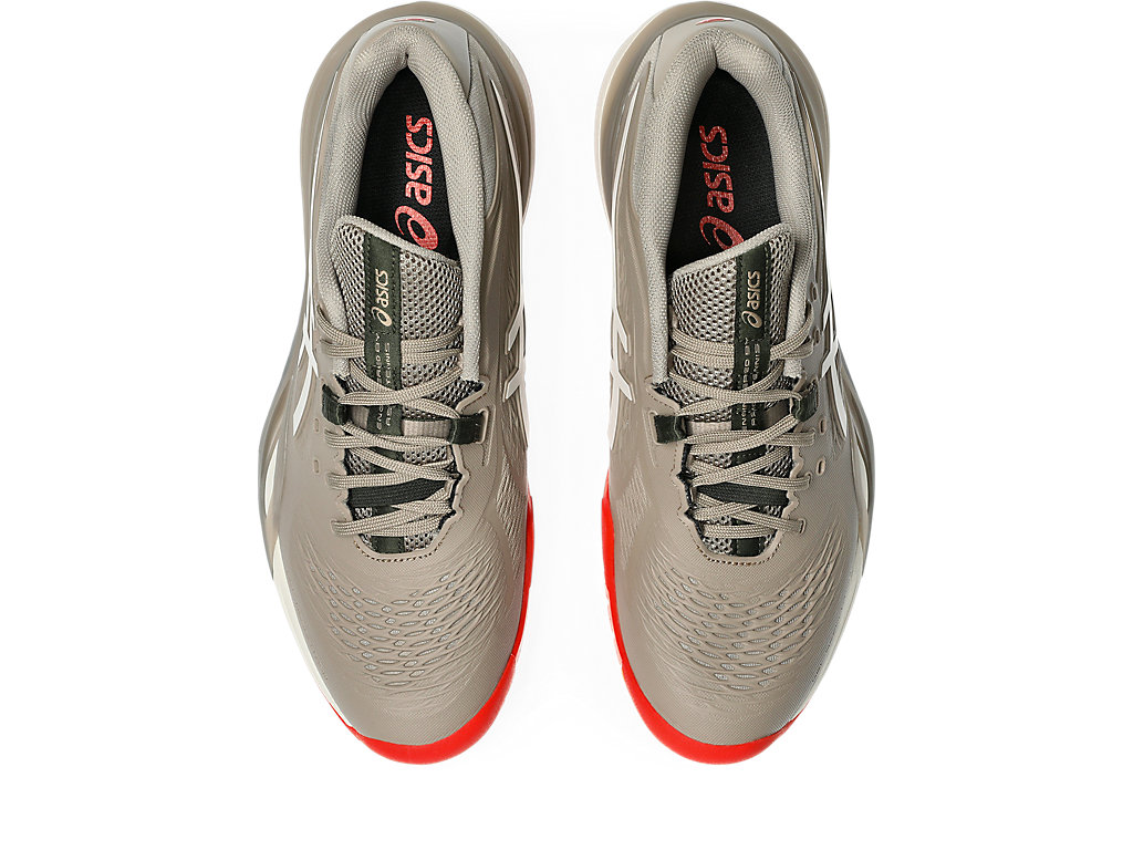 Giày Tennis/Pickleball Asics nam GEL-RESOLUTION X GREIGE/SOFT OAT