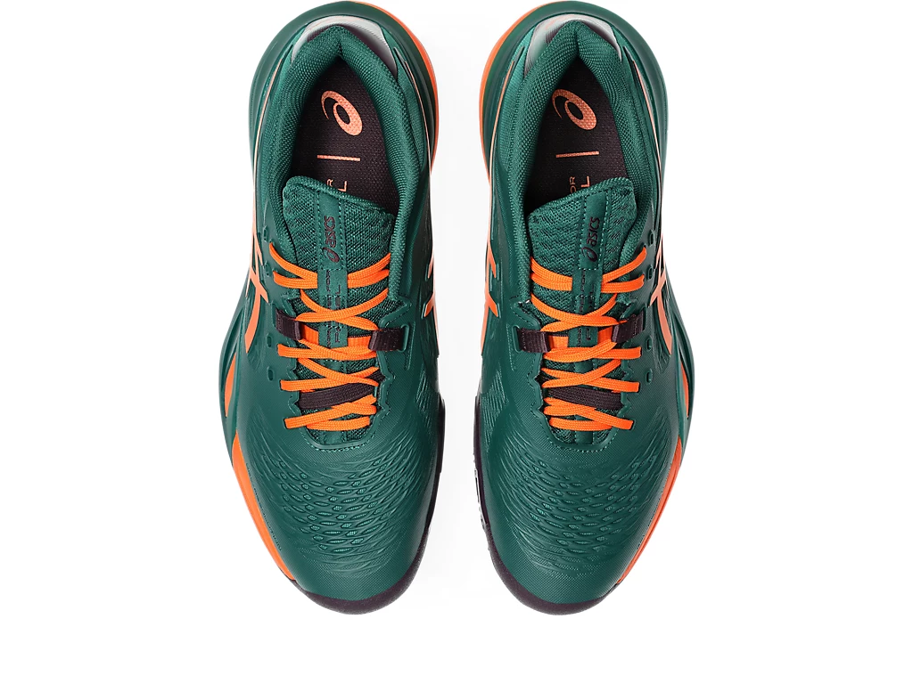 Giày Tennis/Pickleball Nam Asics GEL-RESOLUTION X JEWEL GREEN/ENERGY ORANGE