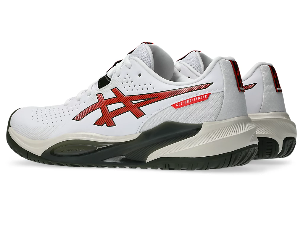 Giày Tennis/Pickleball nam Asics GEL-CHALLENGER 15 WHITE/CHERRY TOMATO