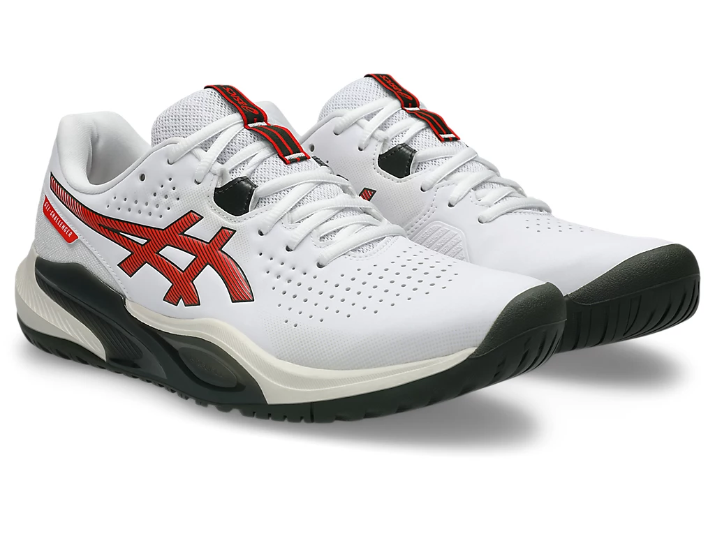 Giày Tennis/Pickleball nam Asics GEL-CHALLENGER 15 WHITE/CHERRY TOMATO