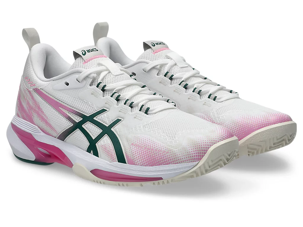 Giày Tennis/Pickleball Nữ Asics SONICSMASH FF WHITE/JEWEL GREEN