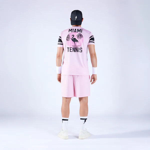 Áo Ngắn Tay Thể Thao Nam Pickleball/Tennis About Tech ICON MIAMI PINK