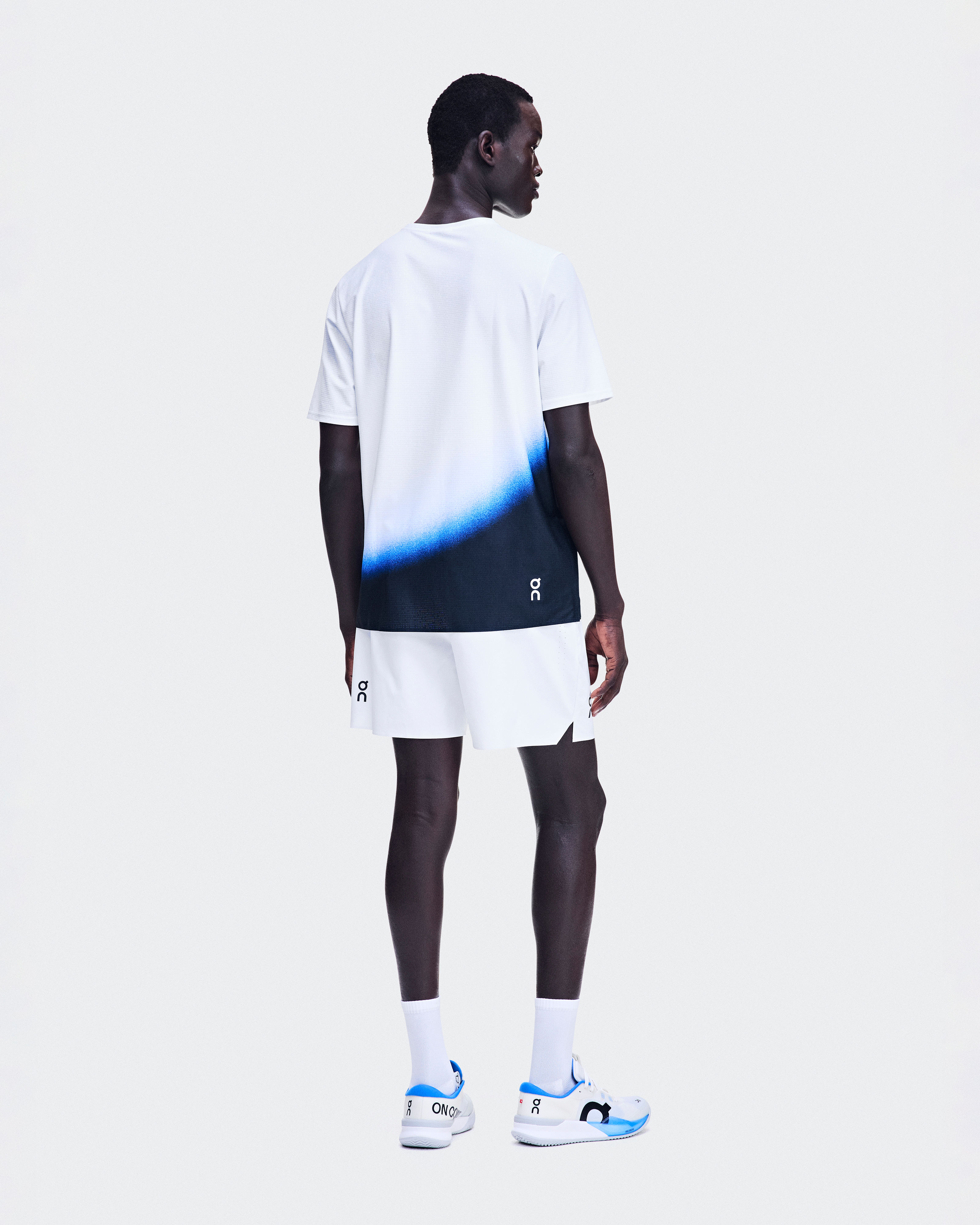 Áo Tay Ngắn Thể Thao Nam On Running Court-T Swing White | Blue