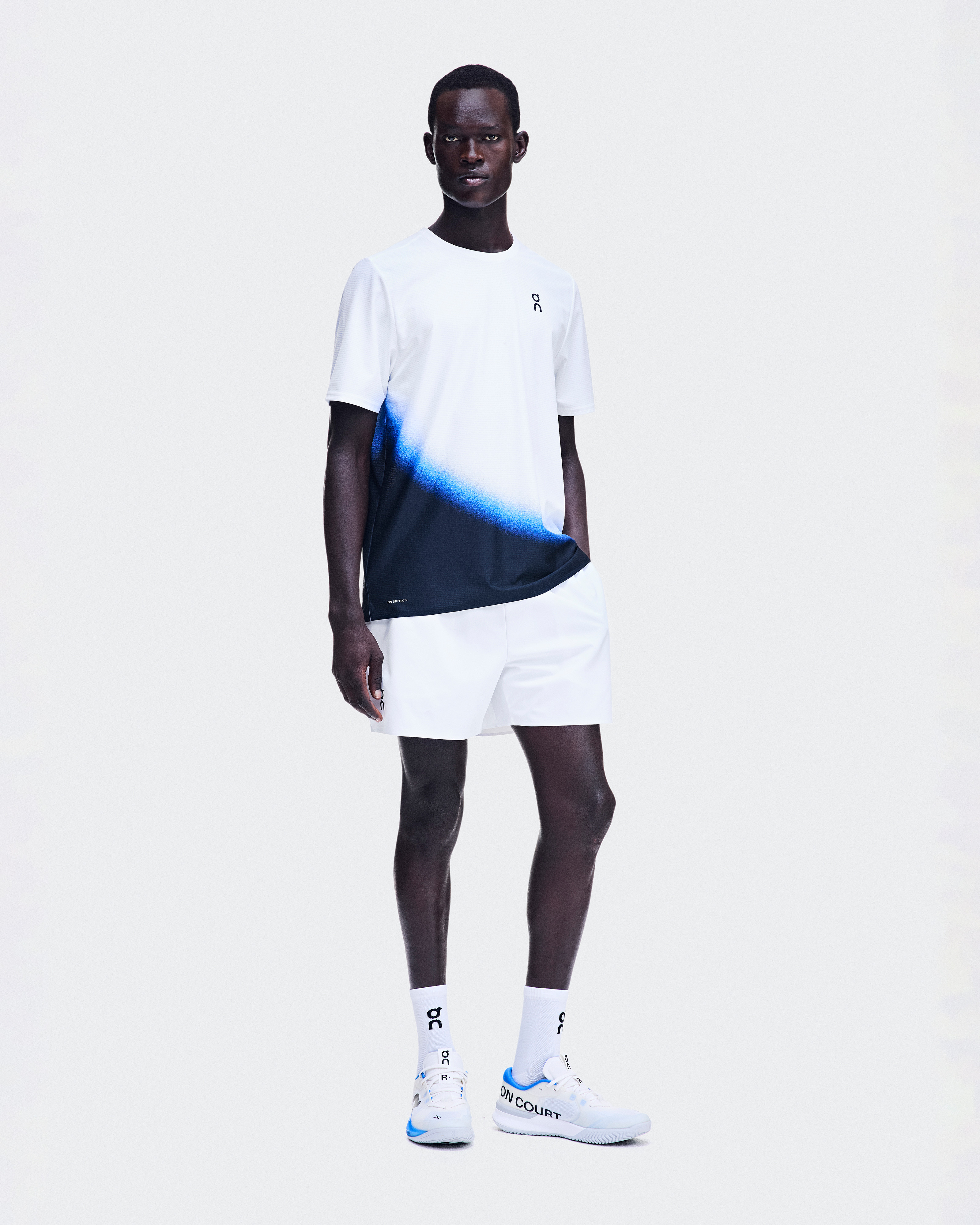 Áo Tay Ngắn Thể Thao Nam On Running Court-T Swing White | Blue
