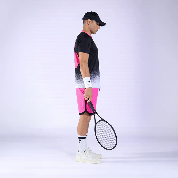 Áo Ngắn Tay Thể Thao Nam Pickleball/Tennis About Tech CRAZY ROSA SHOCKING