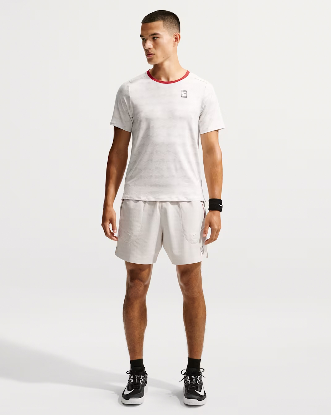 Áo Ngắn Thể Thao Nam Nike Court Advantage Light Bone