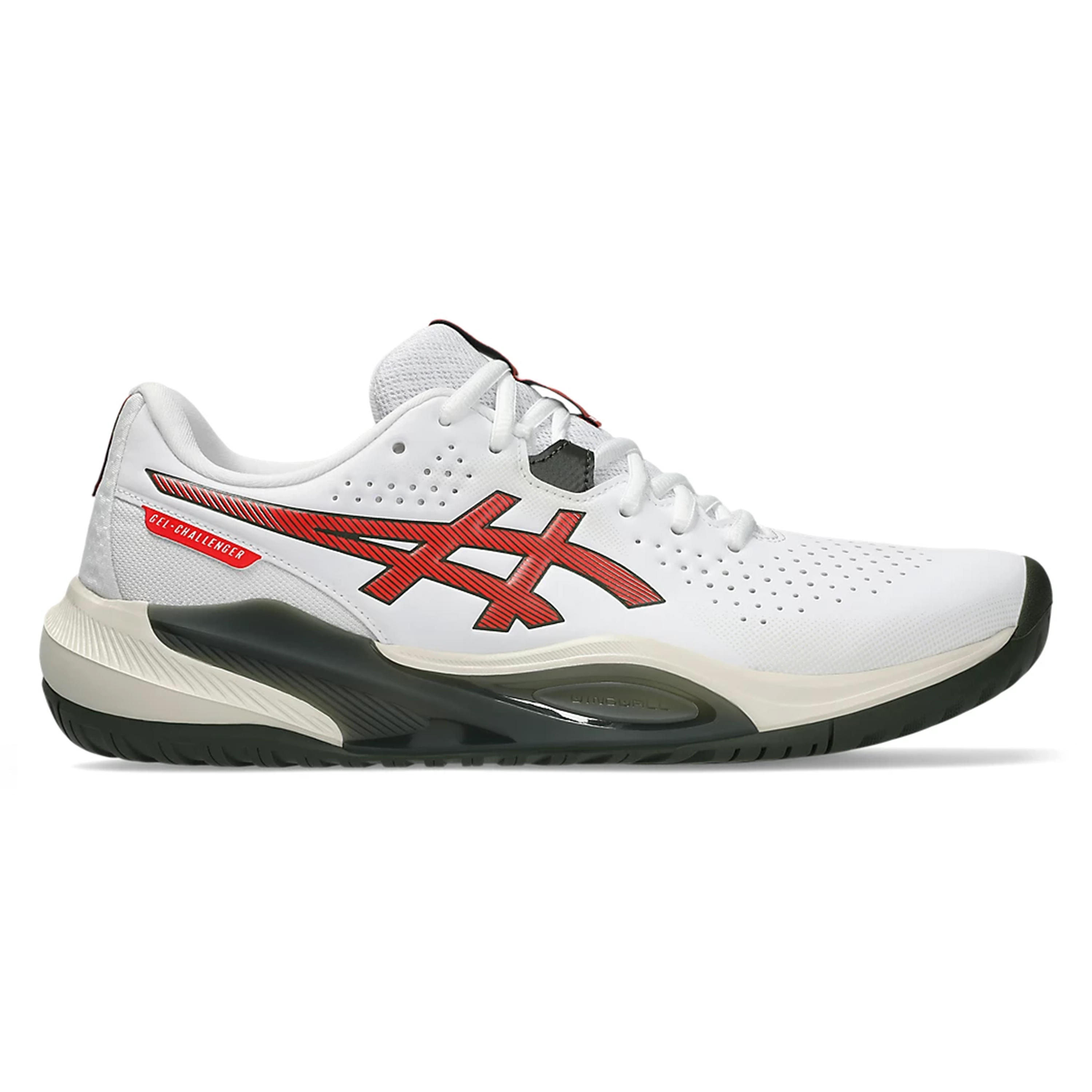 Giày Tennis/Pickleball nam Asics GEL-CHALLENGER 15 WHITE/CHERRY TOMATO