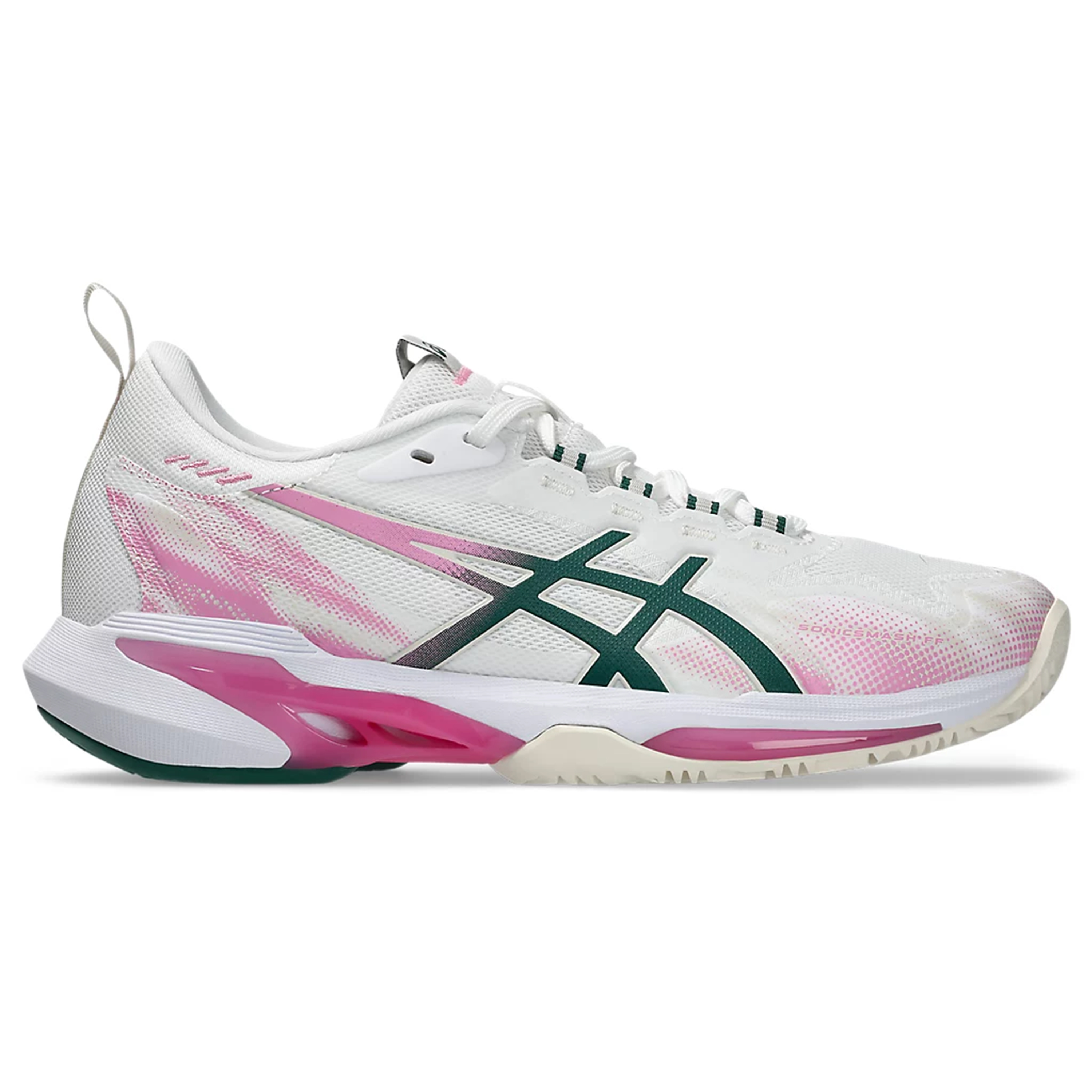 Giày Tennis/Pickleball Nữ Asics SONICSMASH FF WHITE/JEWEL GREEN