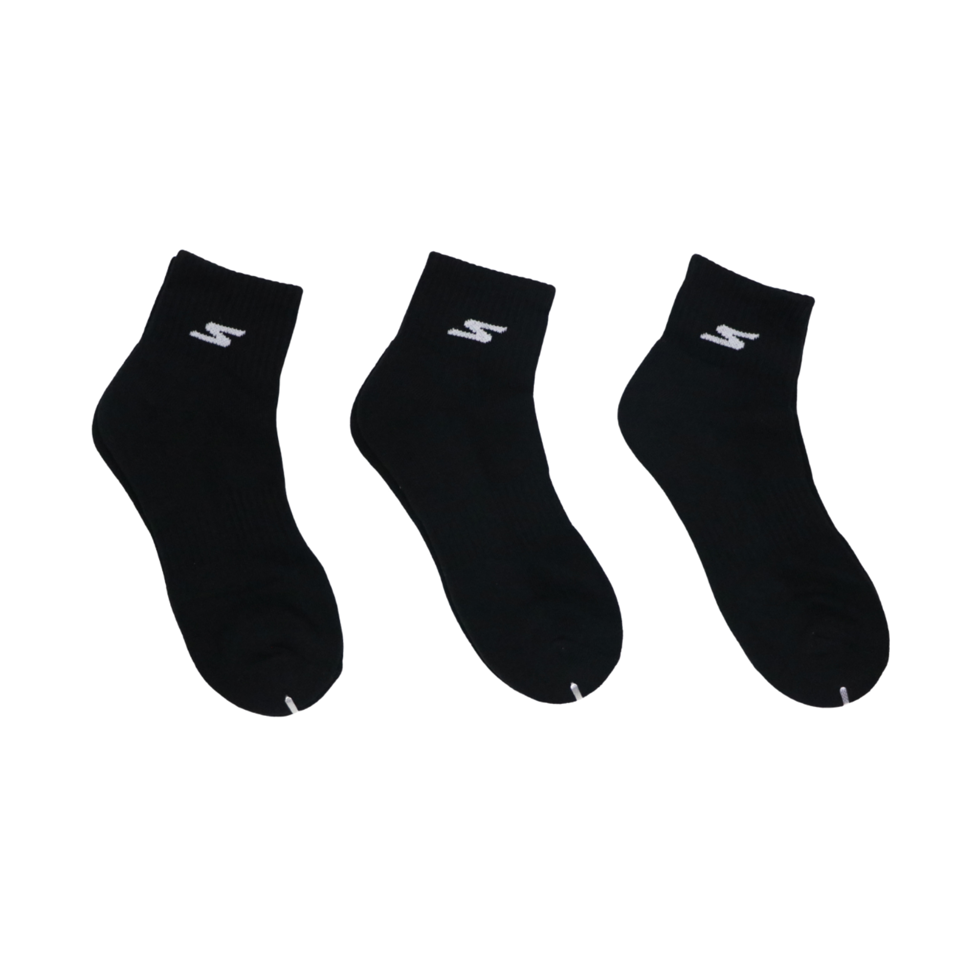 Tất/Vớ Skechers Cổ Vừa Màu Đen