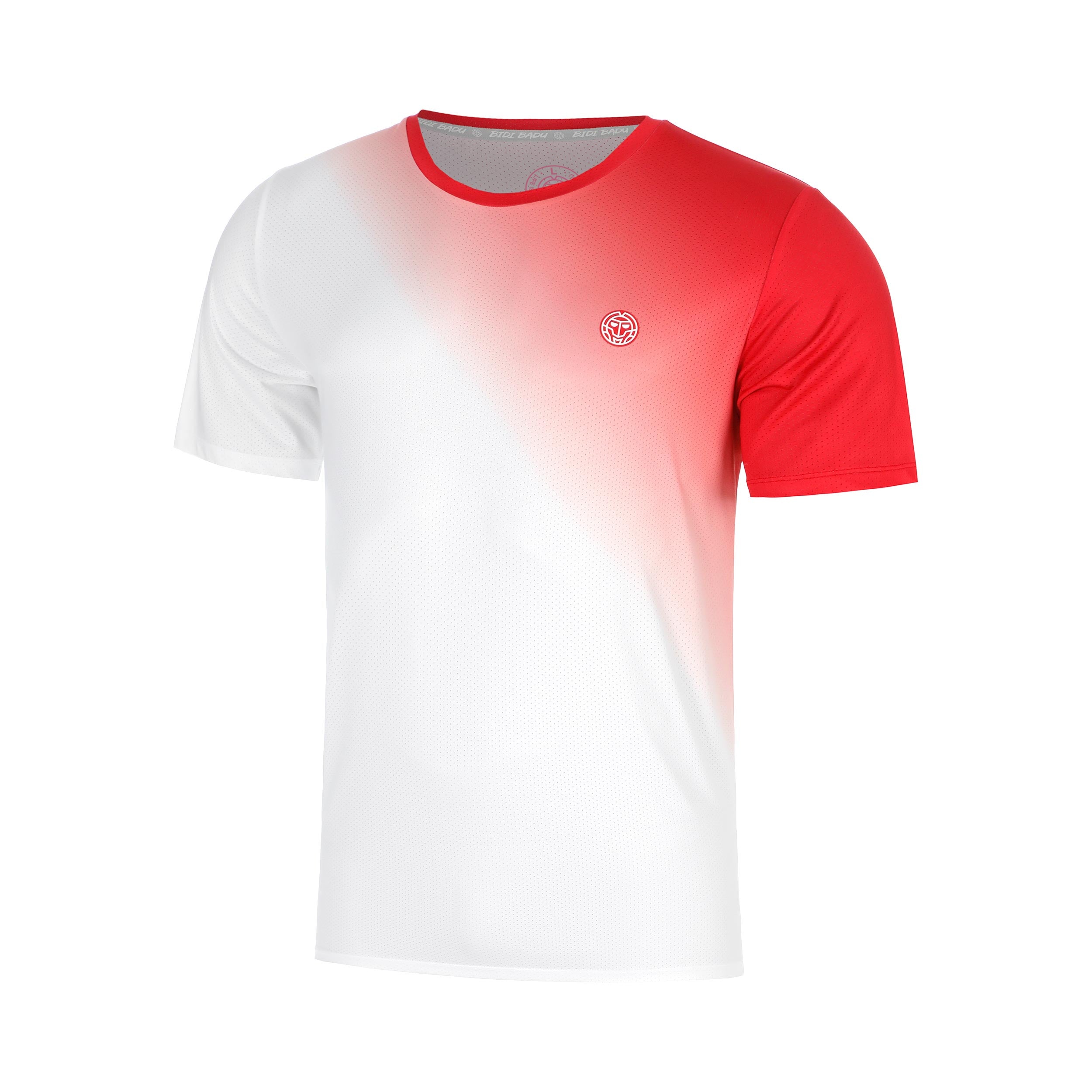 Áo tay ngắn thể thao tennis/pickleball nam Bidi Badu Crew 2.0 Red White