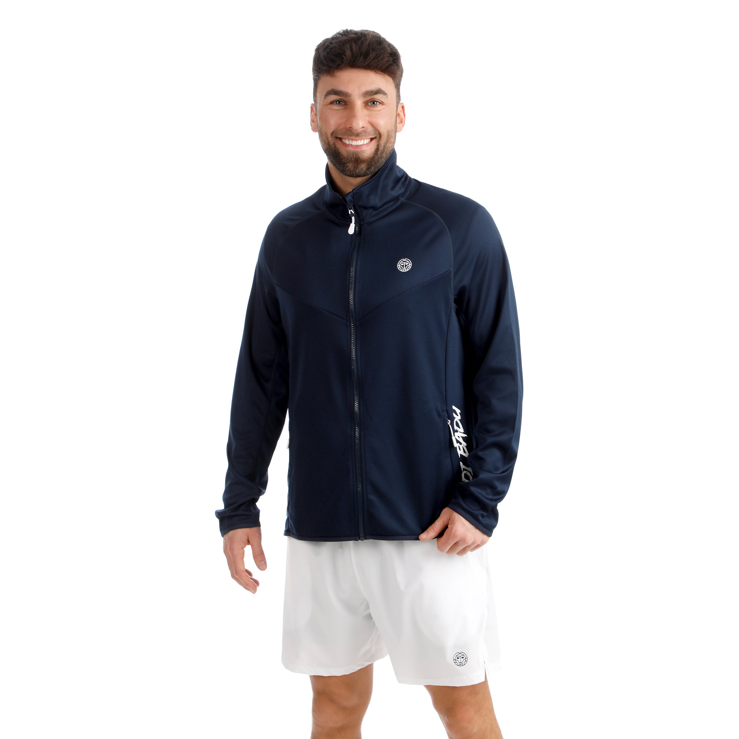 Áo khoác thể thao tennis/pickleball nam Bidi Badu Crew 2.0 Dark Blue
