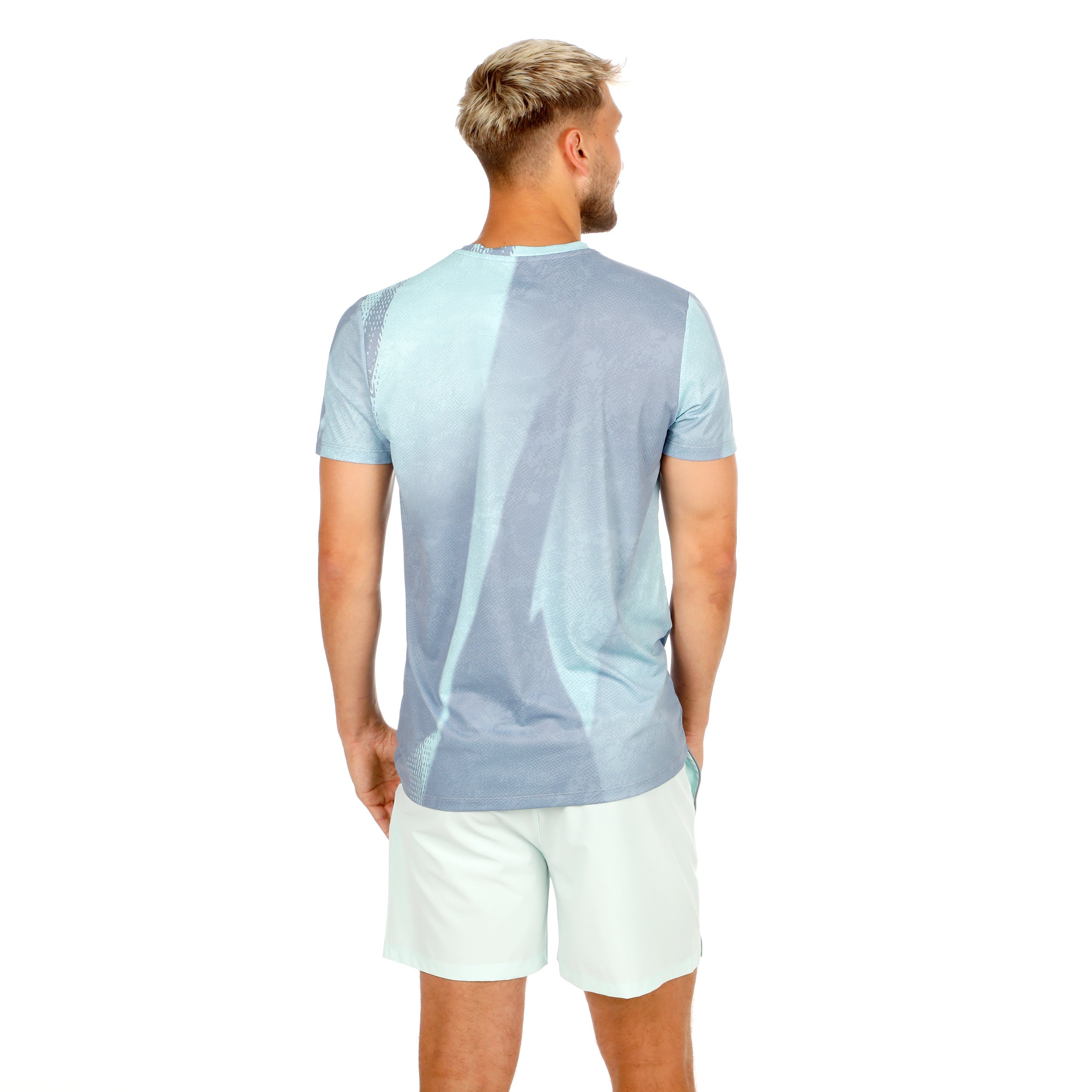 Áo Bidi Badu tay ngắn thể thao tennis/pickleball nam Freeze Out Grey Mint BB110043-8062