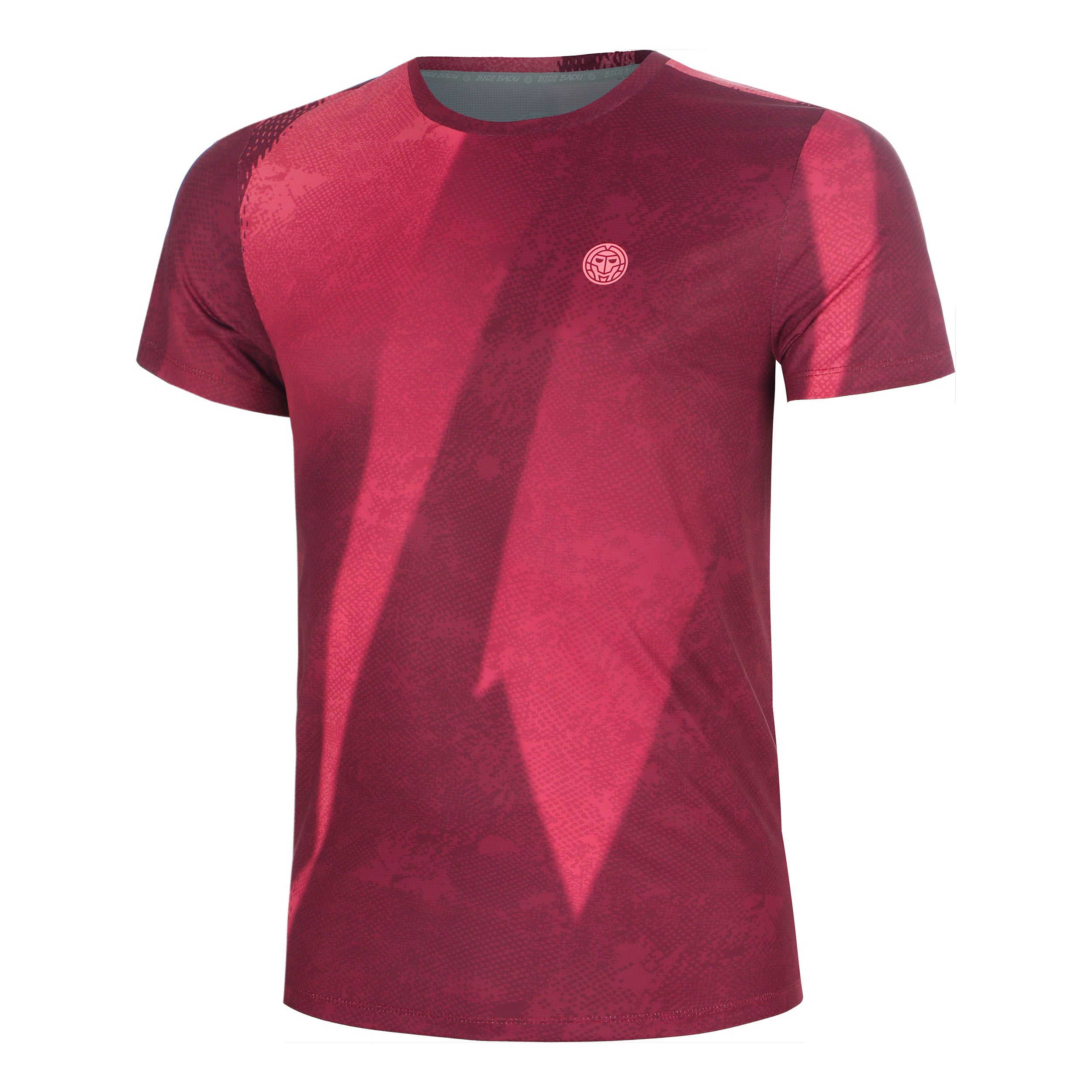 Áo Bidi Badu tay ngắn thể thao tennis/pickleball nam Freeze Out Dark Red Pink BB110043-9050