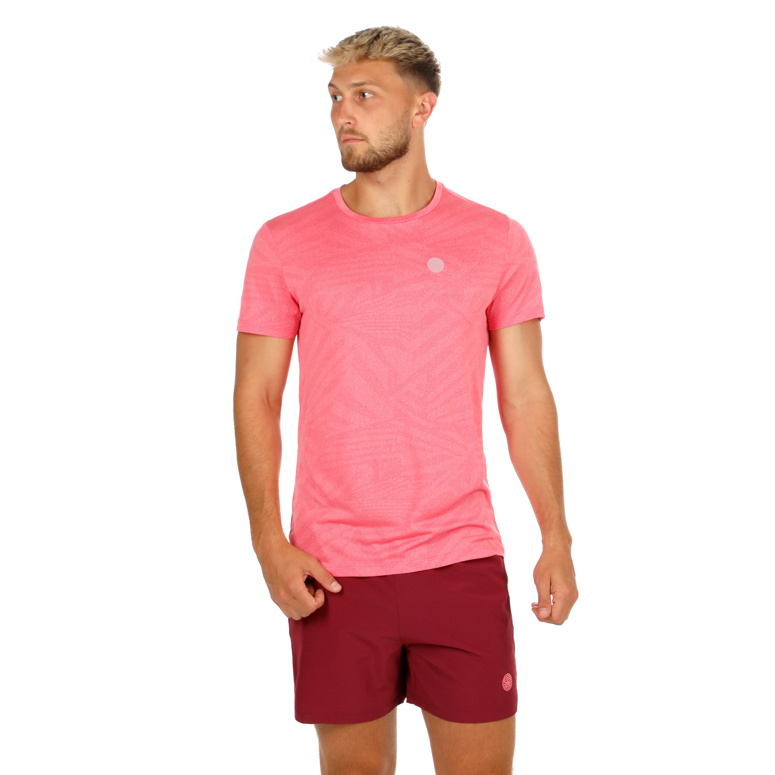 Áo Bidi Badu tay ngắn thể thao tennis/pickleball nam Freeze Out Structured Pink BB110041-508