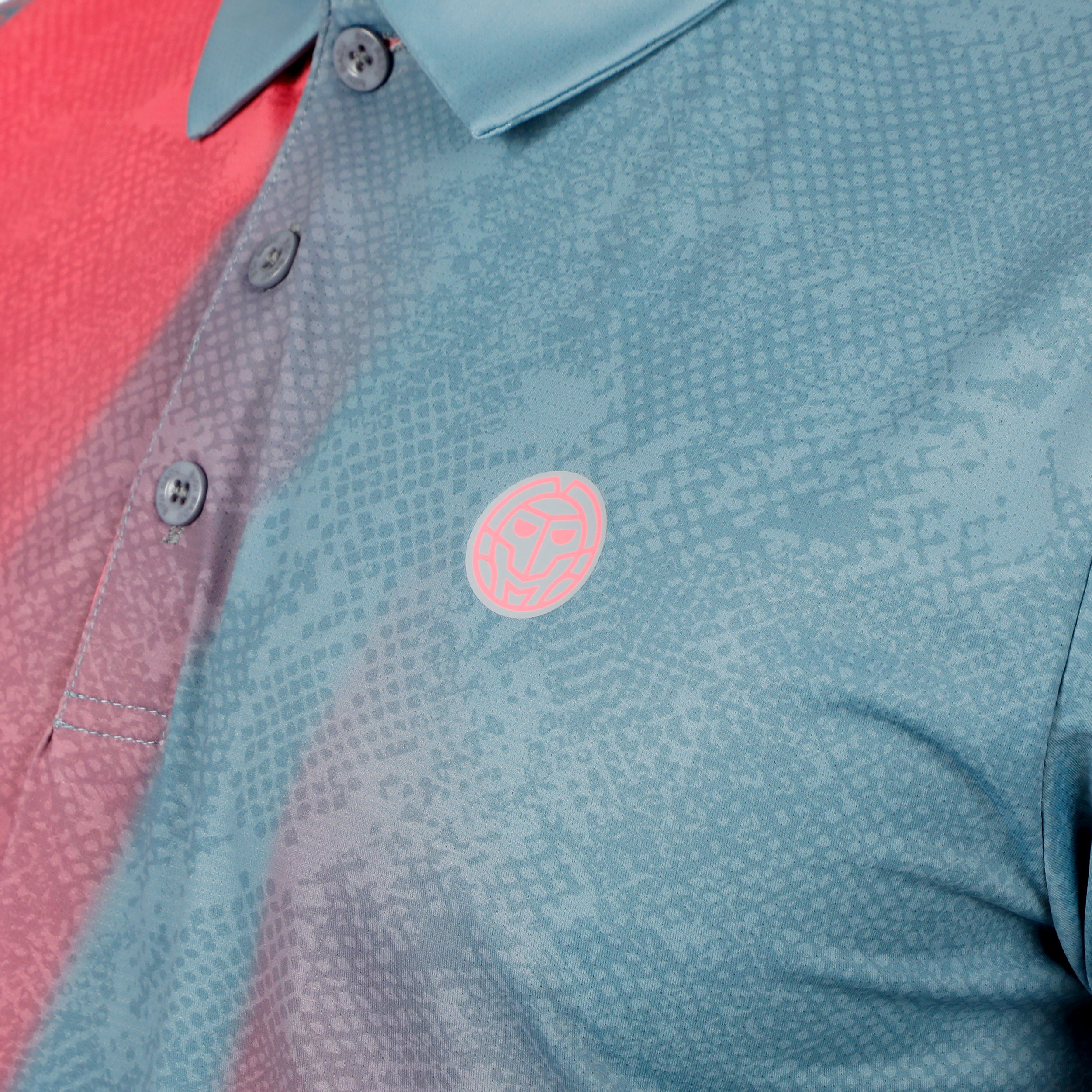Áo Bidi Badu tay ngắn thể thao tennis/pickleball nam Freeze Out Polo Grey Pink BB110045-8050