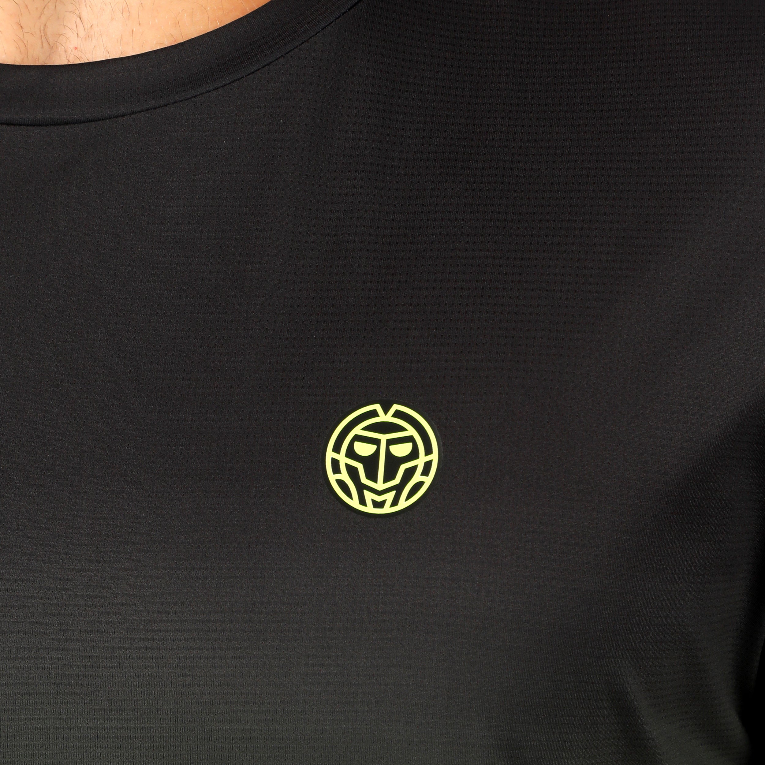 Áo Bidi Badu tay ngắn thể thao tennis/pickleball nam Night Flash Embossed Black BB110053-200