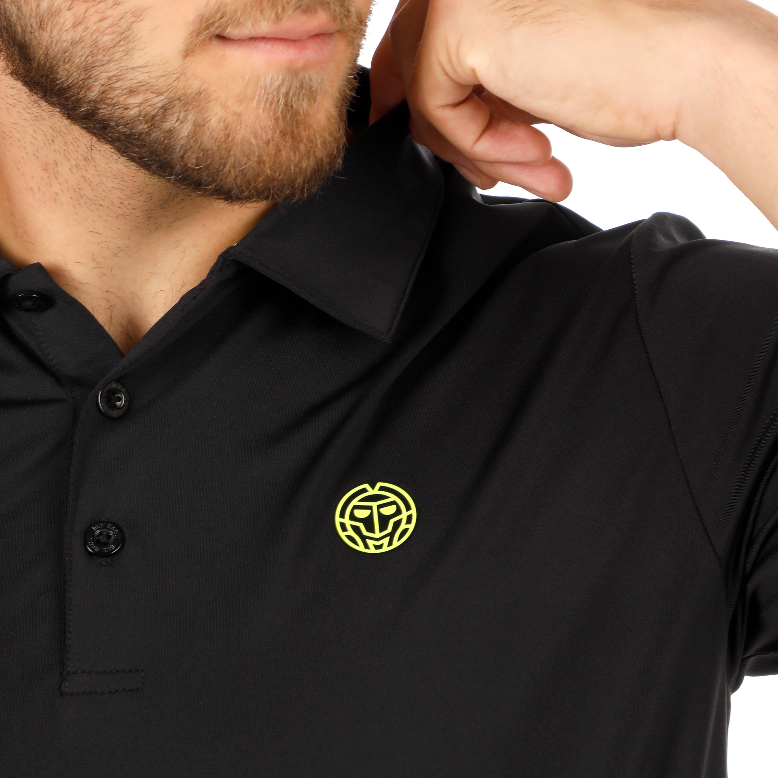 Áo Bidi Badu tay ngắn thể thao tennis/pickleball nam Night Flash Polo Black  BB110057-200
