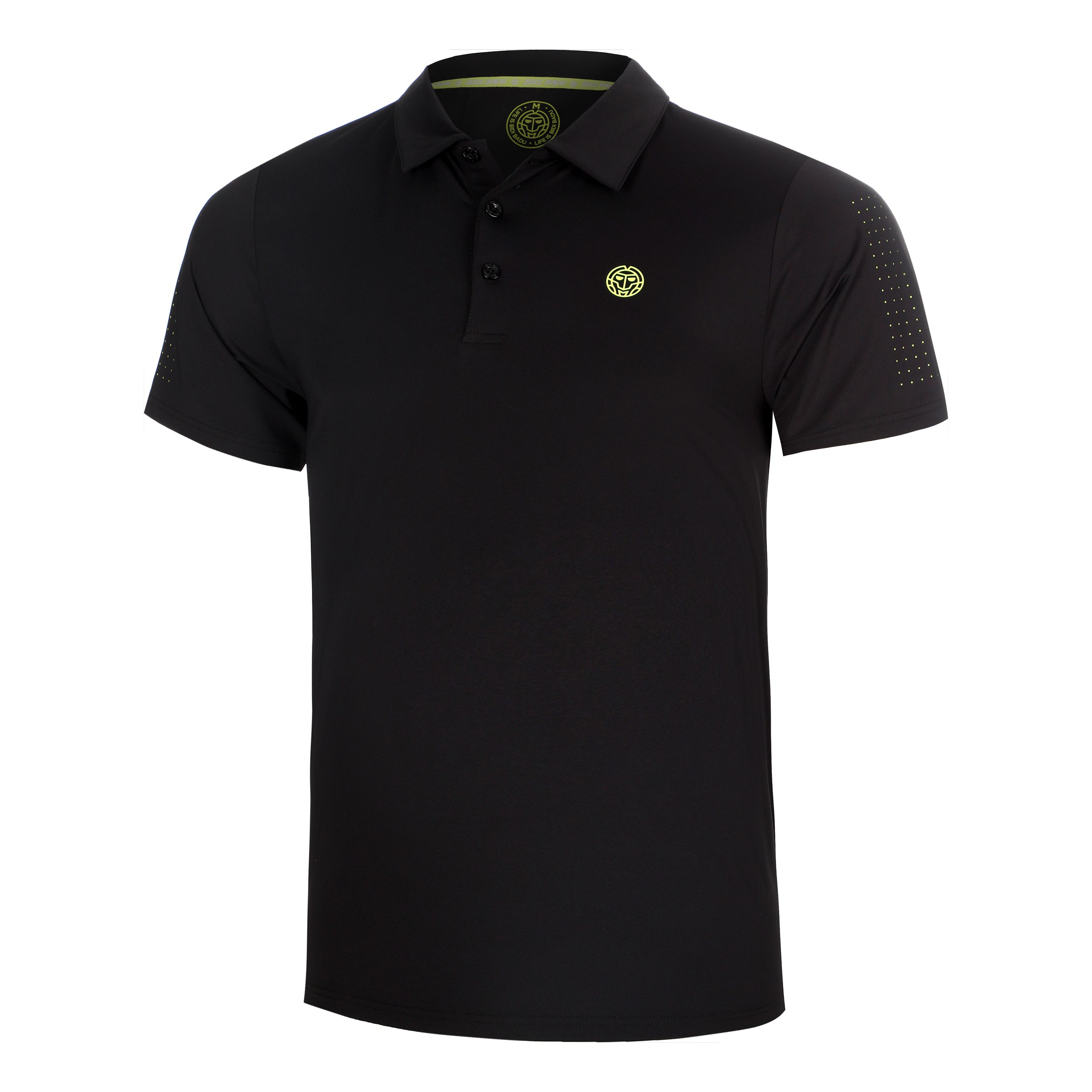 Áo Bidi Badu tay ngắn thể thao tennis/pickleball nam Night Flash Polo Black  BB110057-200