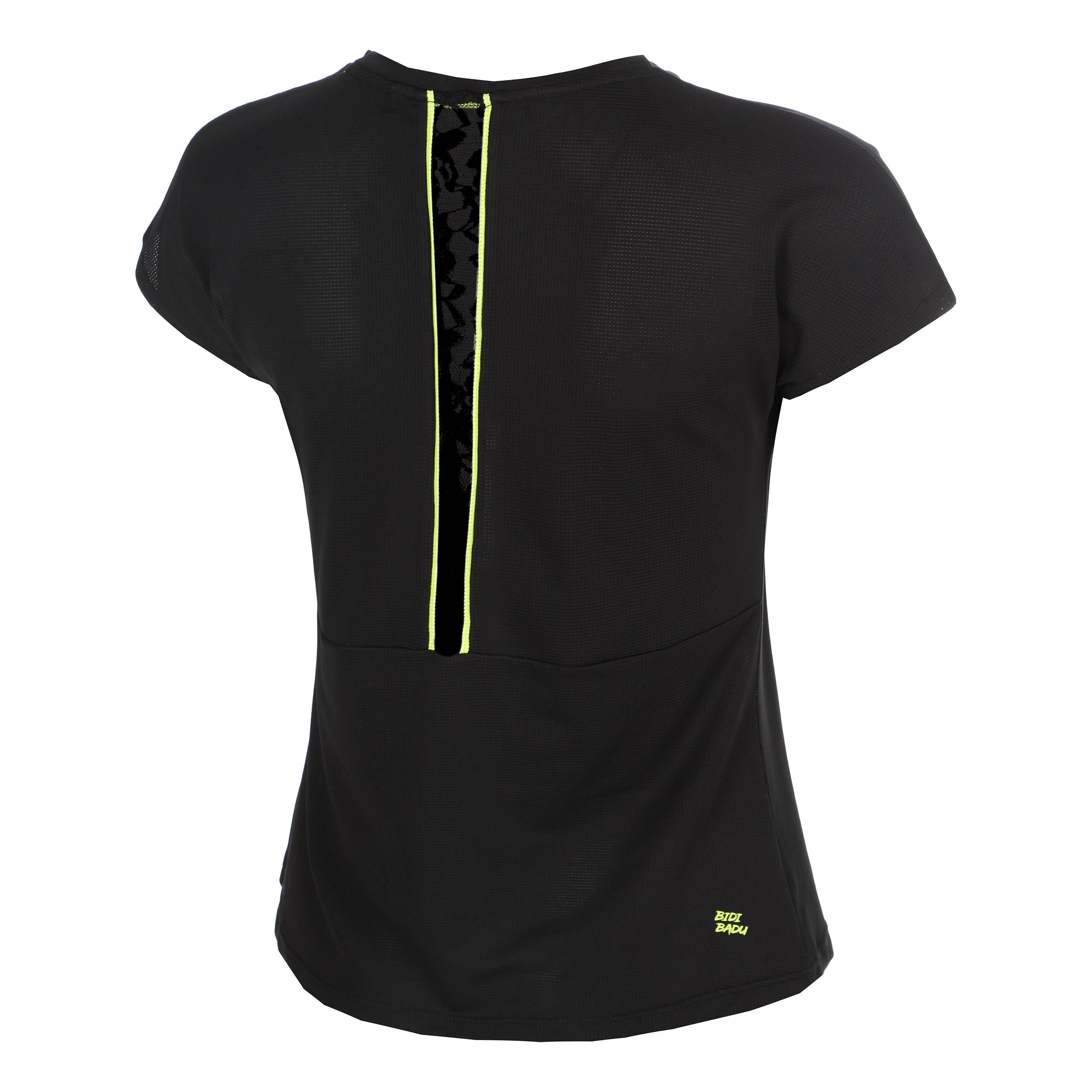 Áo Bidi Badu tay ngắn thể thao tennis/pickleball nữ Night Flash Black BB110054-200