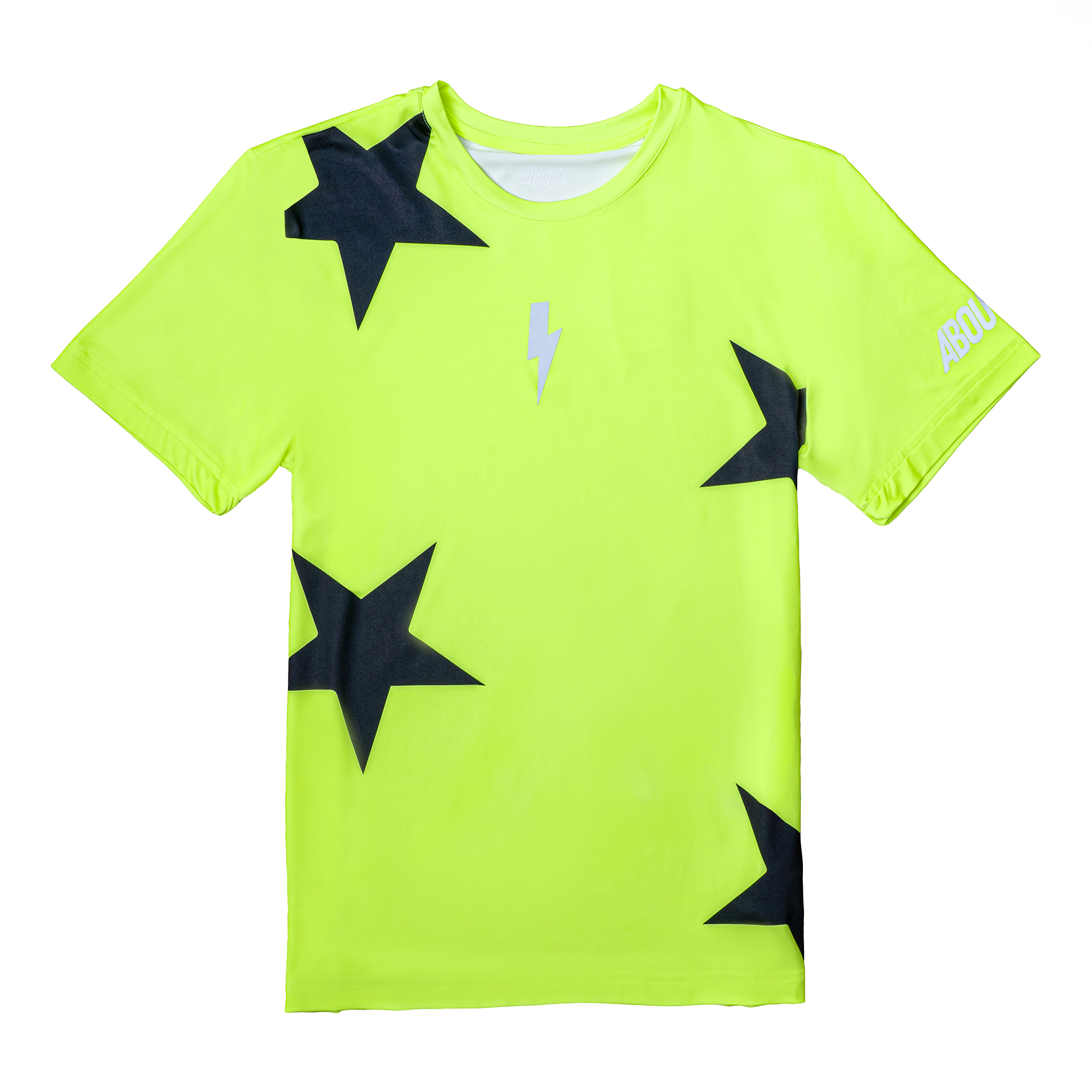 Áo Ngắn Tay Thể Thao Nam Pickleball/Tennis About Tech STARS FLUO YELLOW