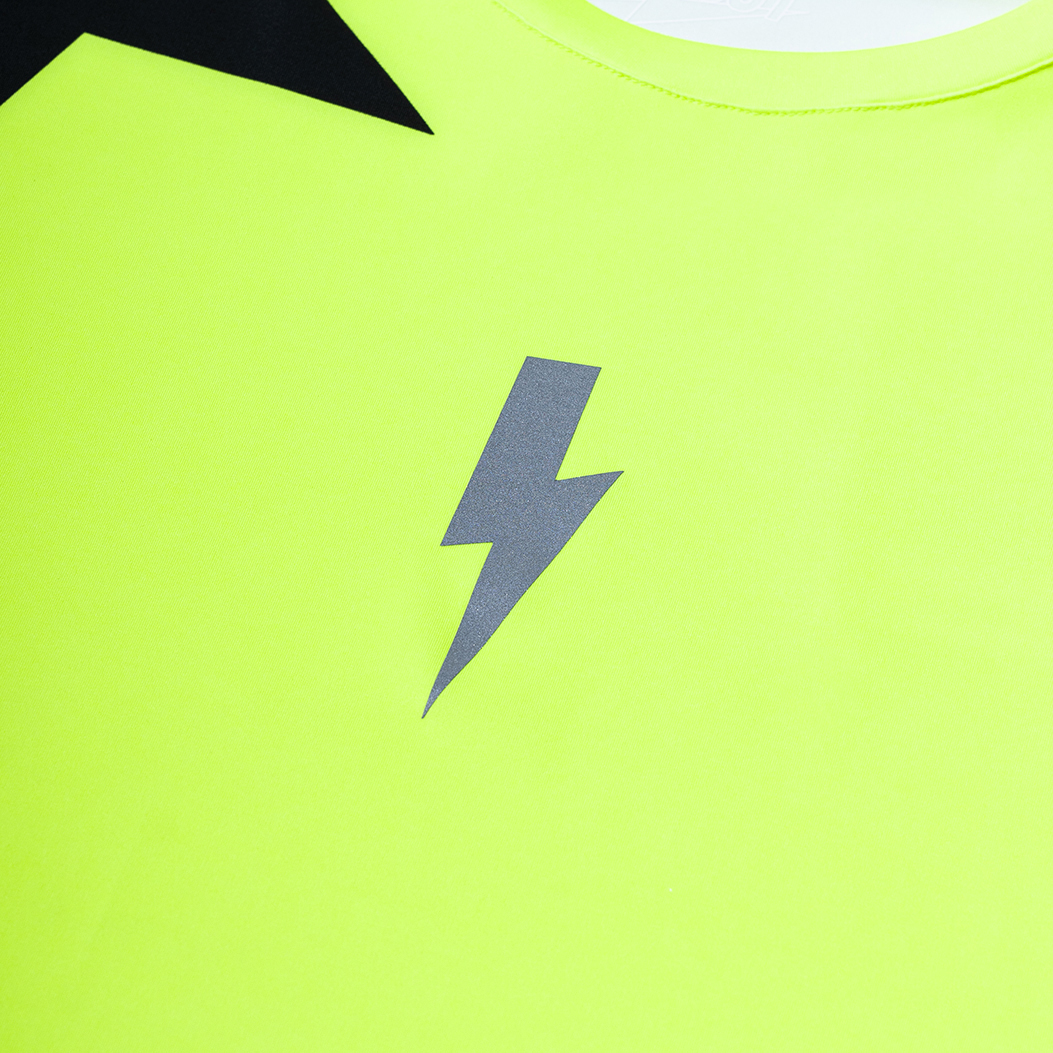 Áo Ngắn Tay Thể Thao Nam Pickleball/Tennis About Tech STARS FLUO YELLOW