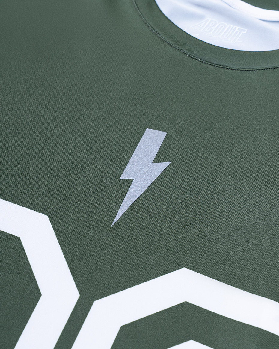 Áo Ngắn Tay Thể Thao Nam Pickleball/Tennis About Tech ICON MILITARY GREEN