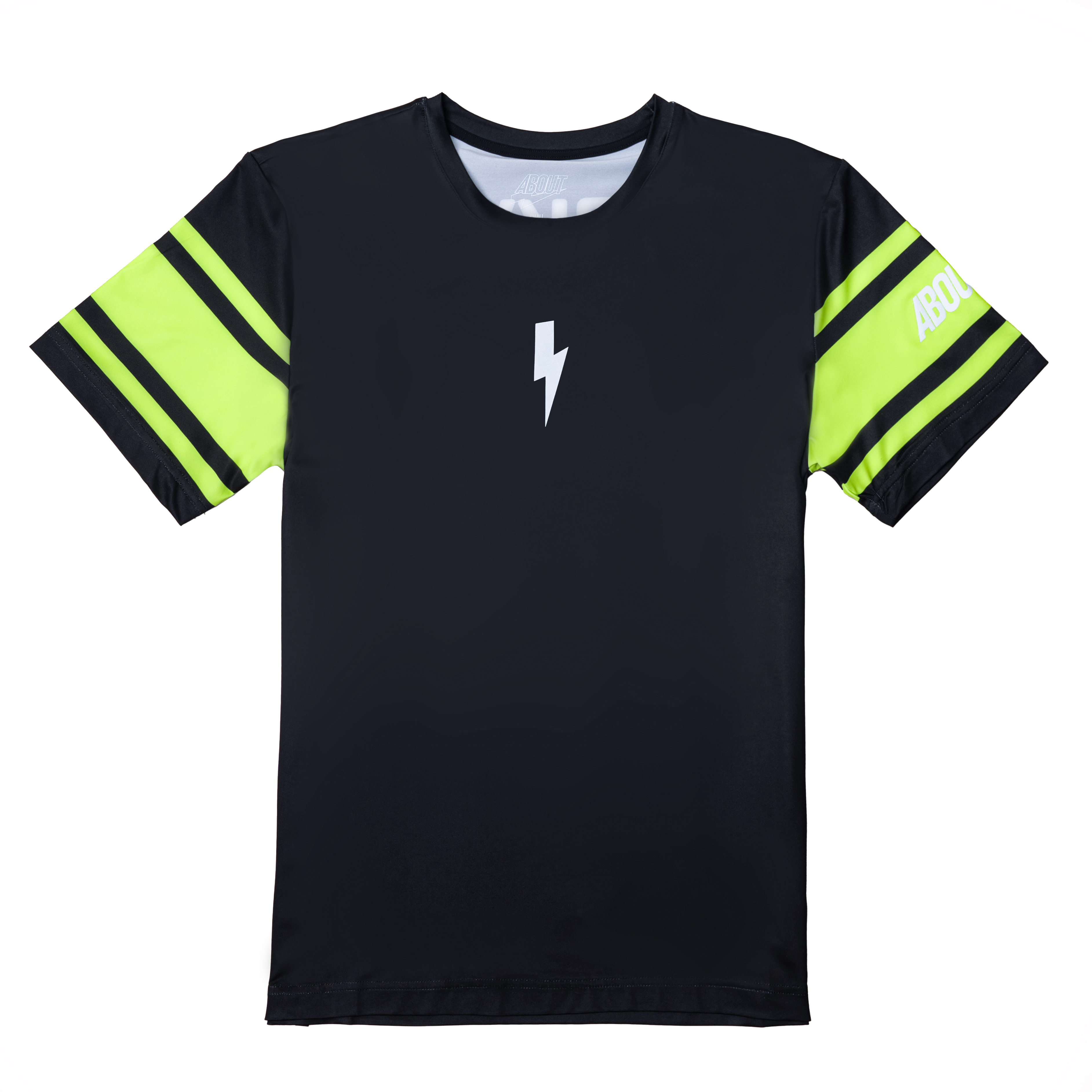 Áo Ngắn Tay Thể Thao Nam Pickleball/Tennis About Tech ICON TOKYO BLACK & FLUO YELLOW
