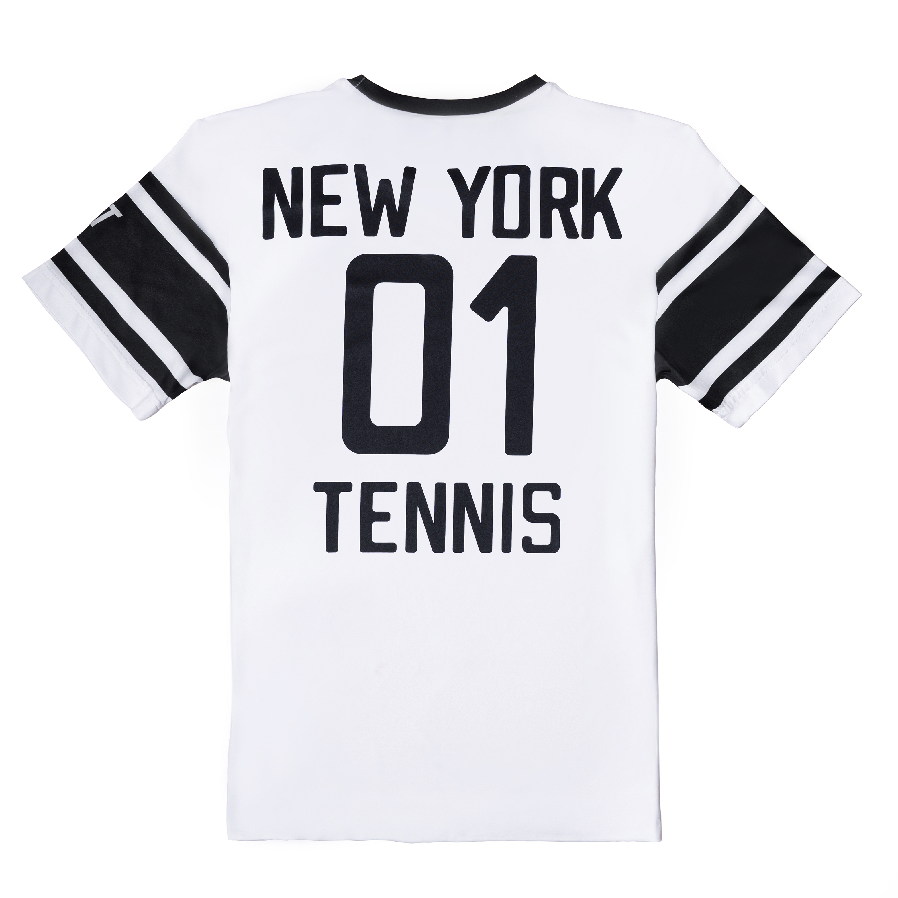 Áo Ngắn Tay Thể Thao Nam Pickleball/Tennis About Tech ICON NEW YORK WHITE & BLACK