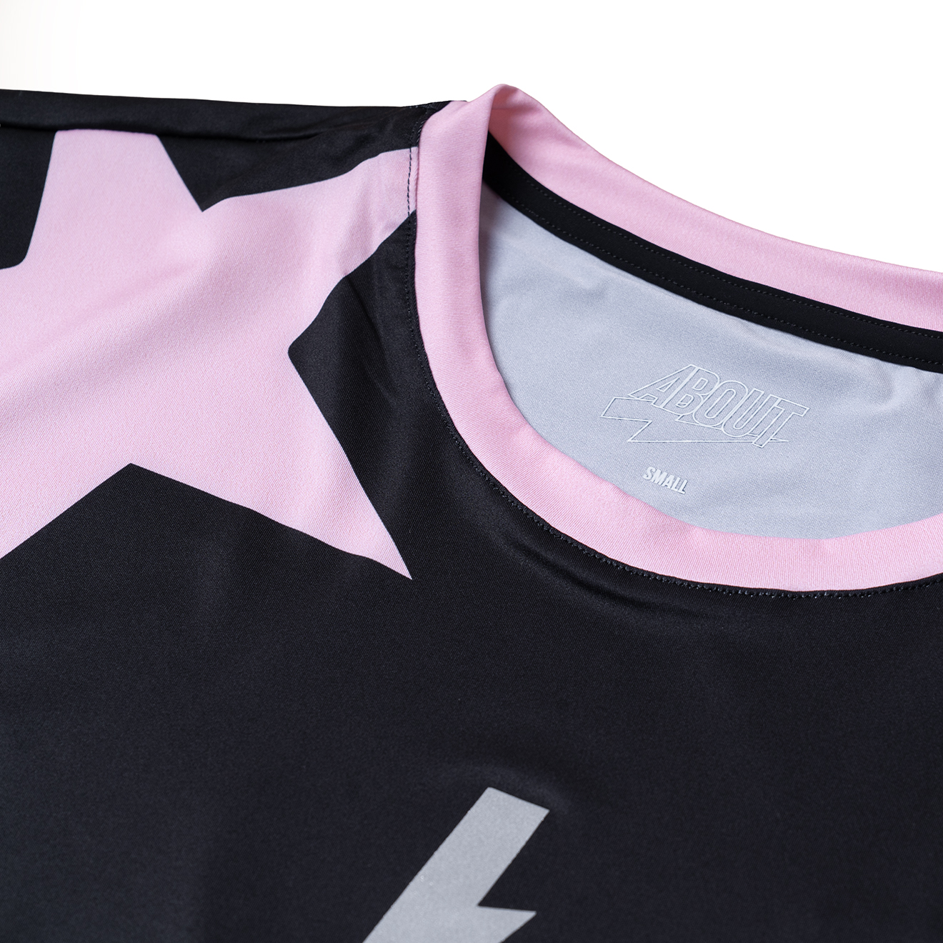 Áo Ngắn Tay Thể Thao Nam Pickleball/Tennis About Tech STARS BLACK & PINK