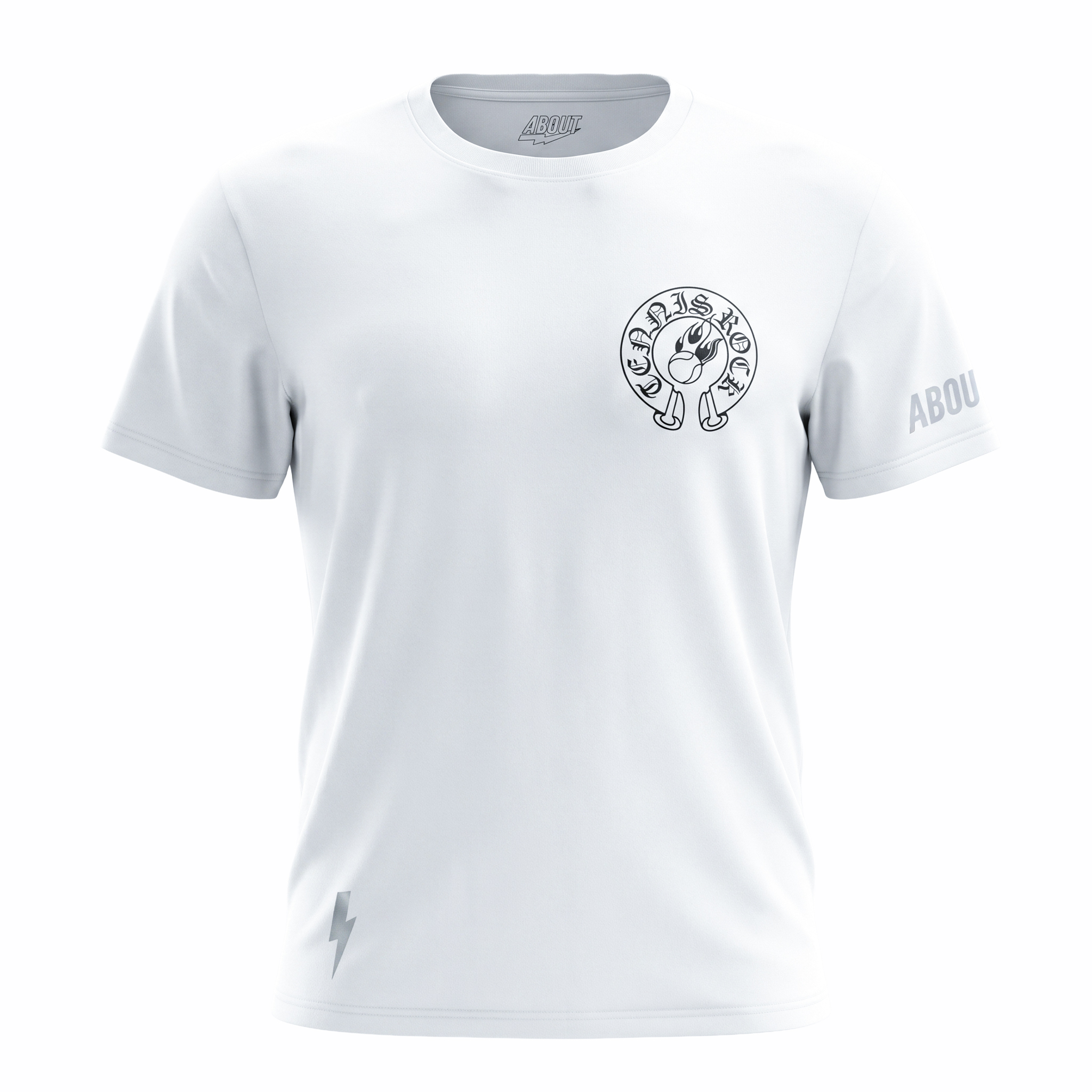 Áo Ngắn Tay Thể Thao Nam Pickleball/Tennis About Tech ROCK WHITE