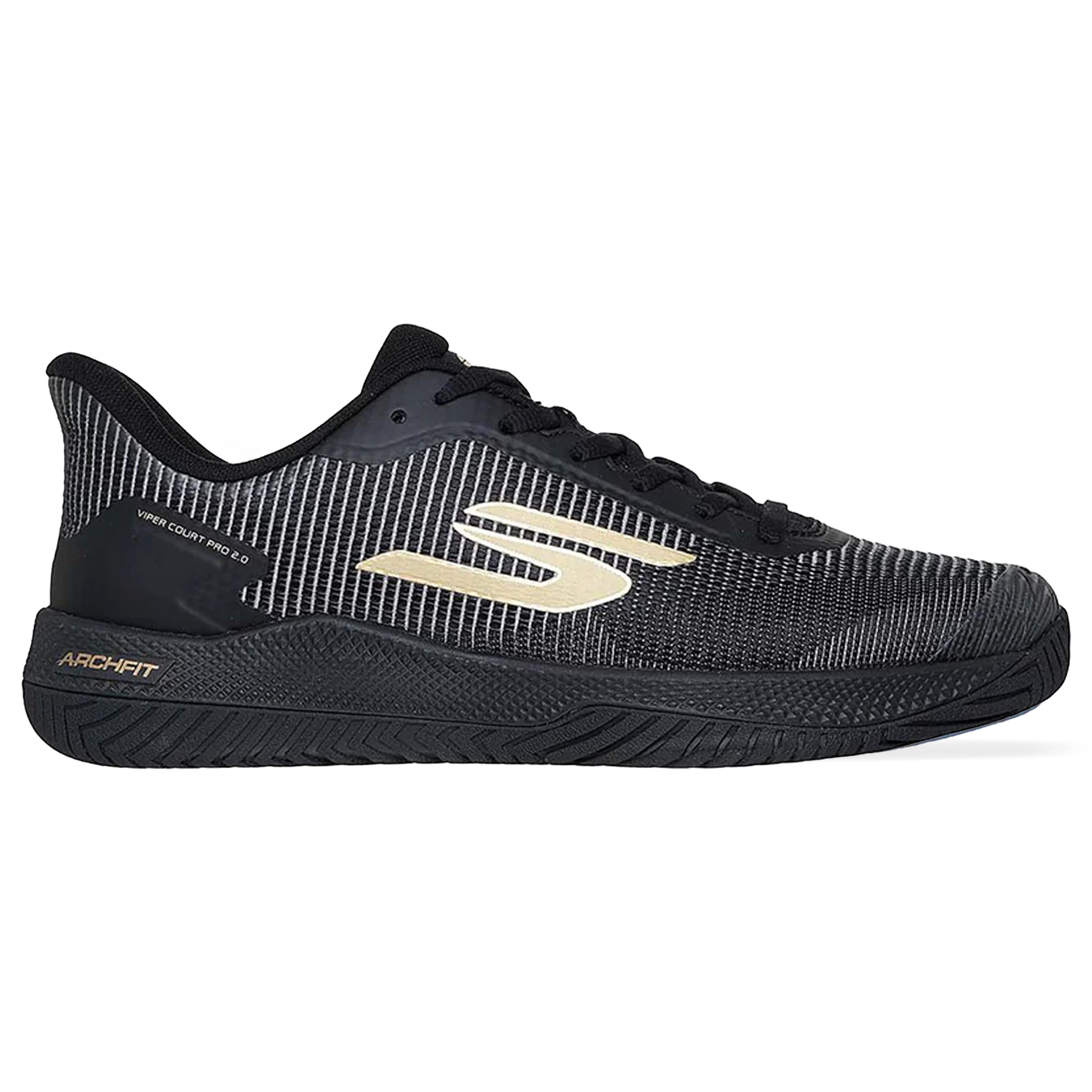Giày Thể Thao Nam Skechers Go Pickleball Viper Court Pro 2.0 Black Gold