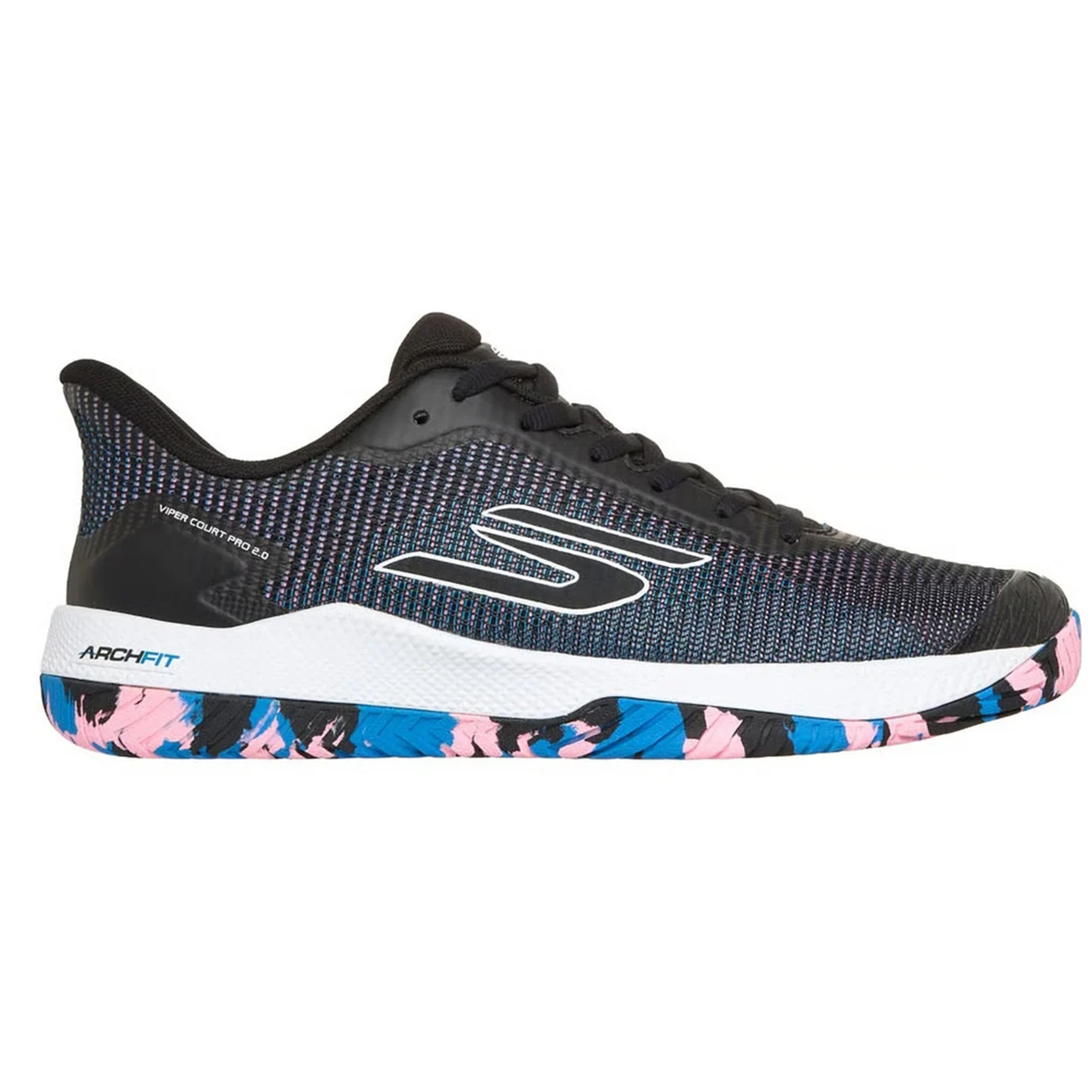Giày Pickleball Nam Skechers Pickleball Viper Court Pro 2.0 Black / Blue / Pink