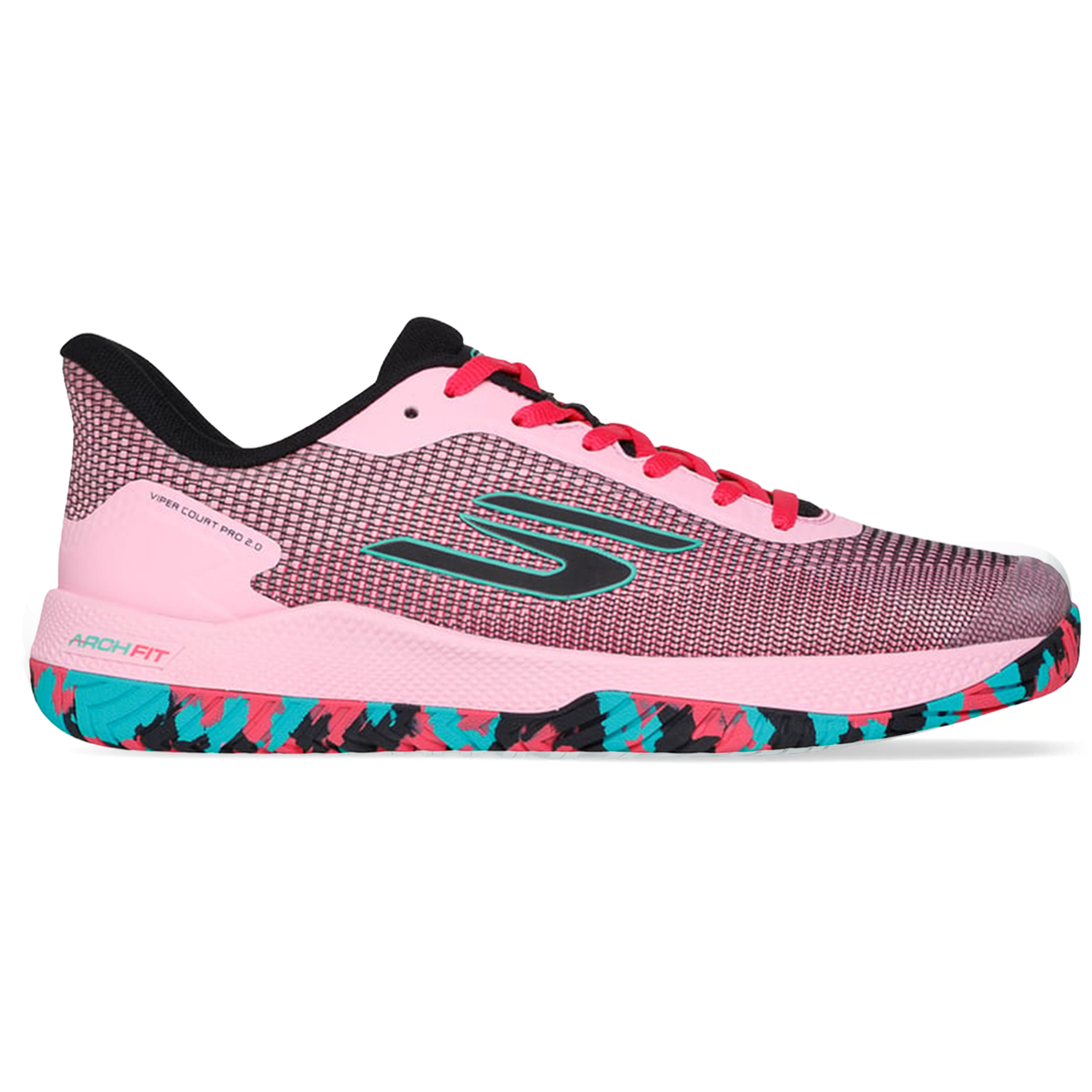 [Lỗi Mất Box] Giày Pickleball Nam Skechers Pickleball Viper Court Pro 2.0 Pink | Black
