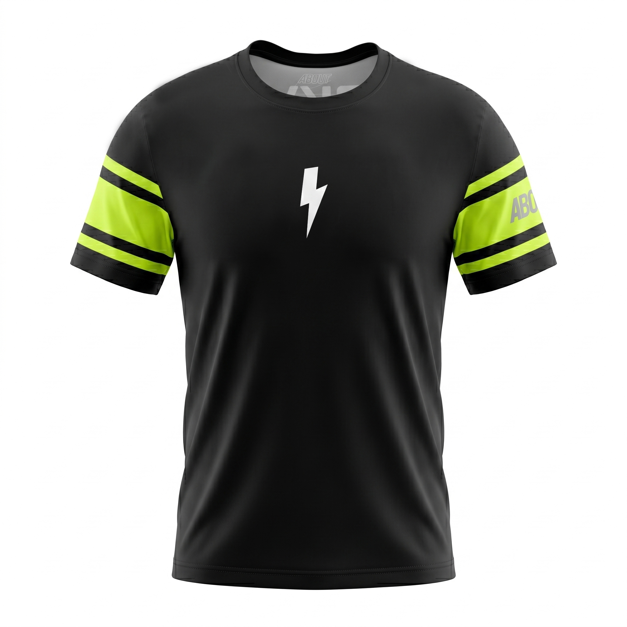 Áo Ngắn Tay Thể Thao Nam Pickleball/Tennis About Tech ICON TOKYO BLACK & FLUO YELLOW